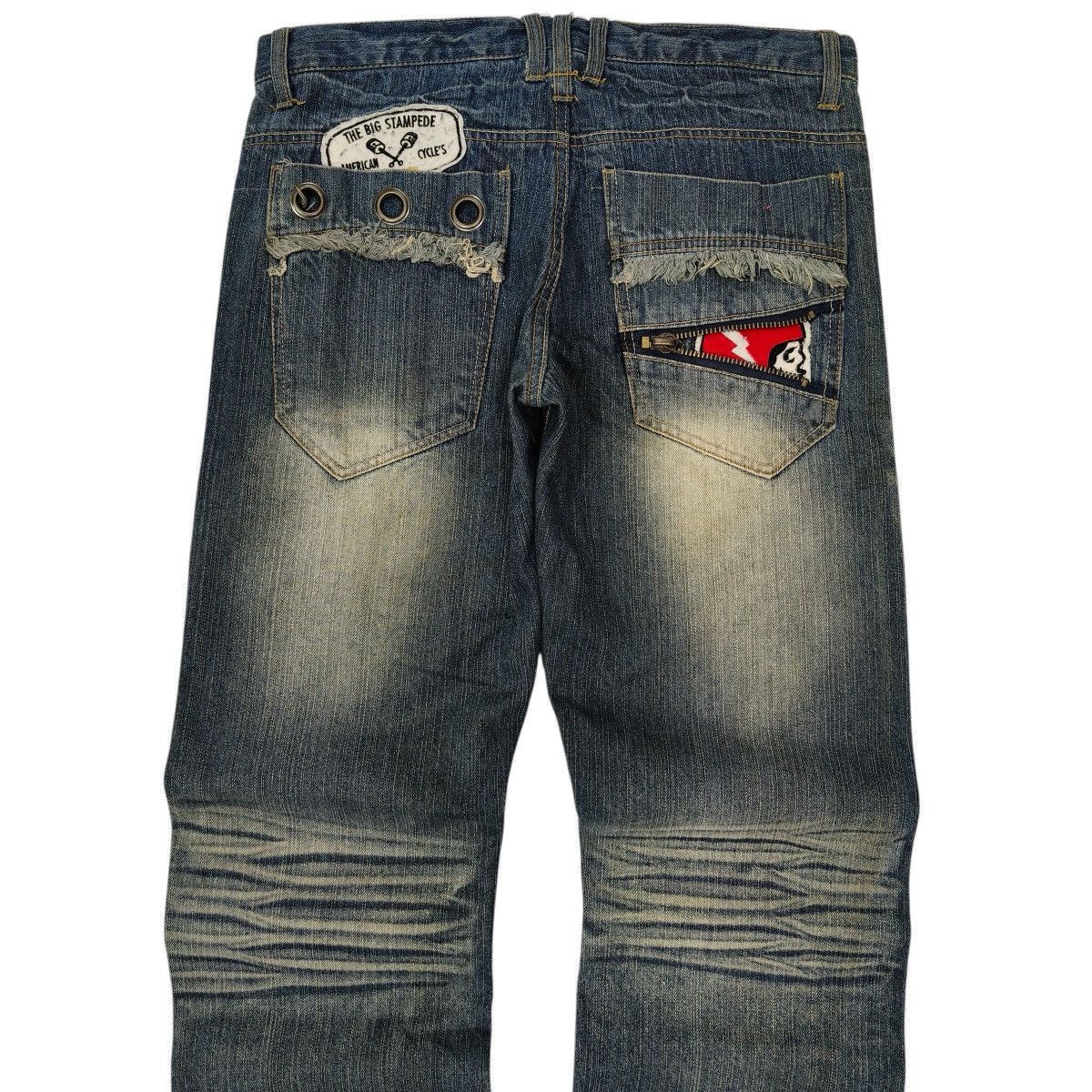 Japanese Brand Vintage Y2K Japanese Gumu Intl Patches Punk Style Denim Size US 32 / EU 48 - 3 Thumbnail