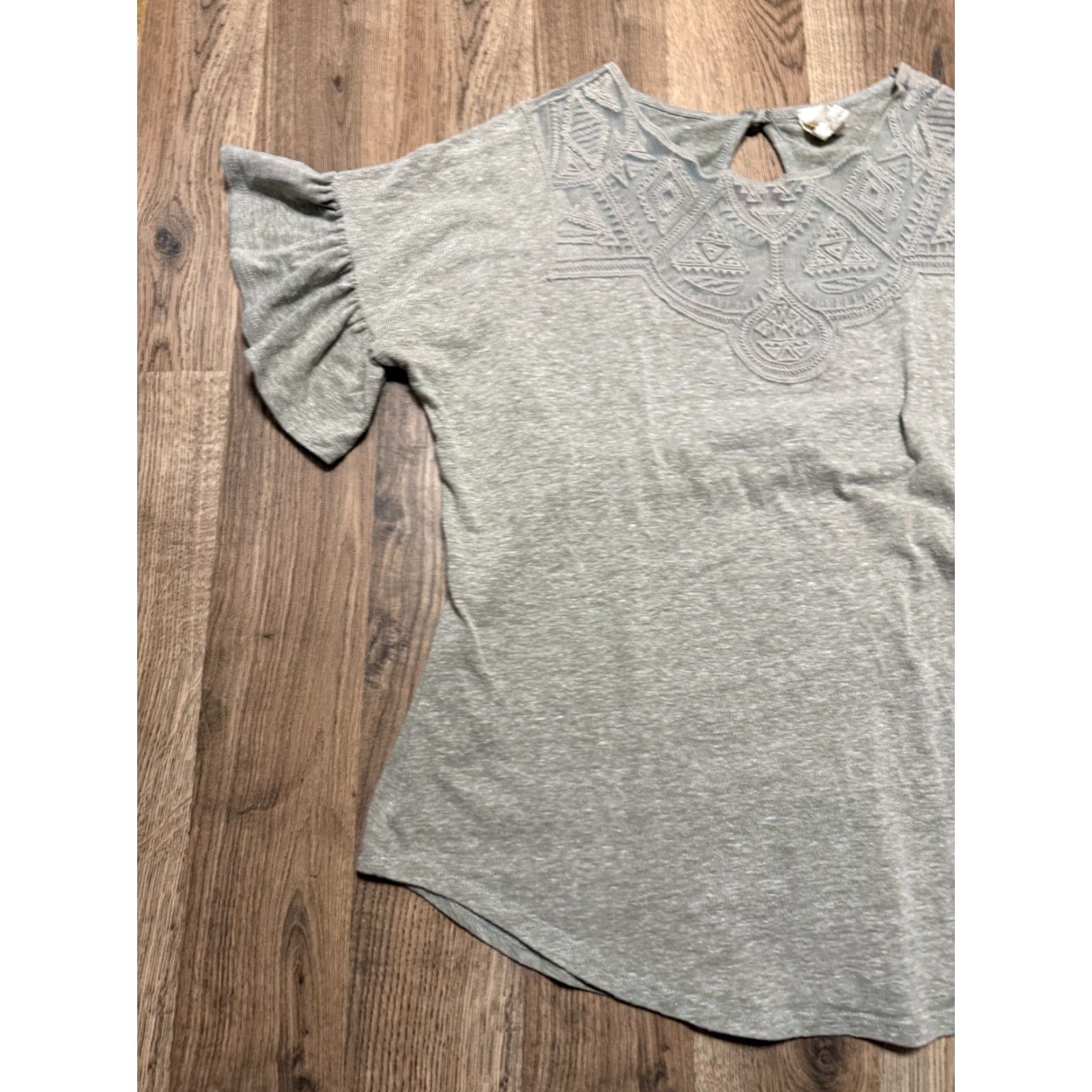 Vintage VINTAGE? 7th Ray Shirt Women's M Green Short Flutter Sleeve T-Shirt Casual Modern Basic Size M / US 6-8 / IT 42-44 - 3 Thumbnail