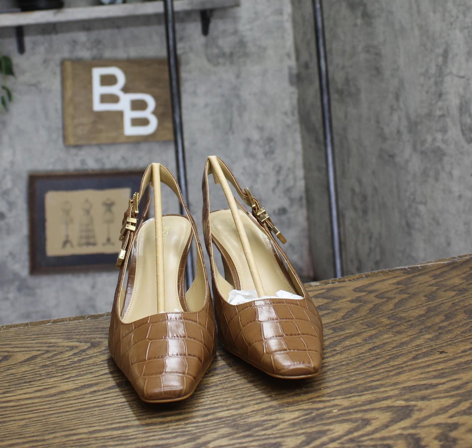 Michael Kors Michael Michael Kors Print Sling Pumps Chestnut Brown 10m Size US 10 / IT 40 - 3 Thumbnail