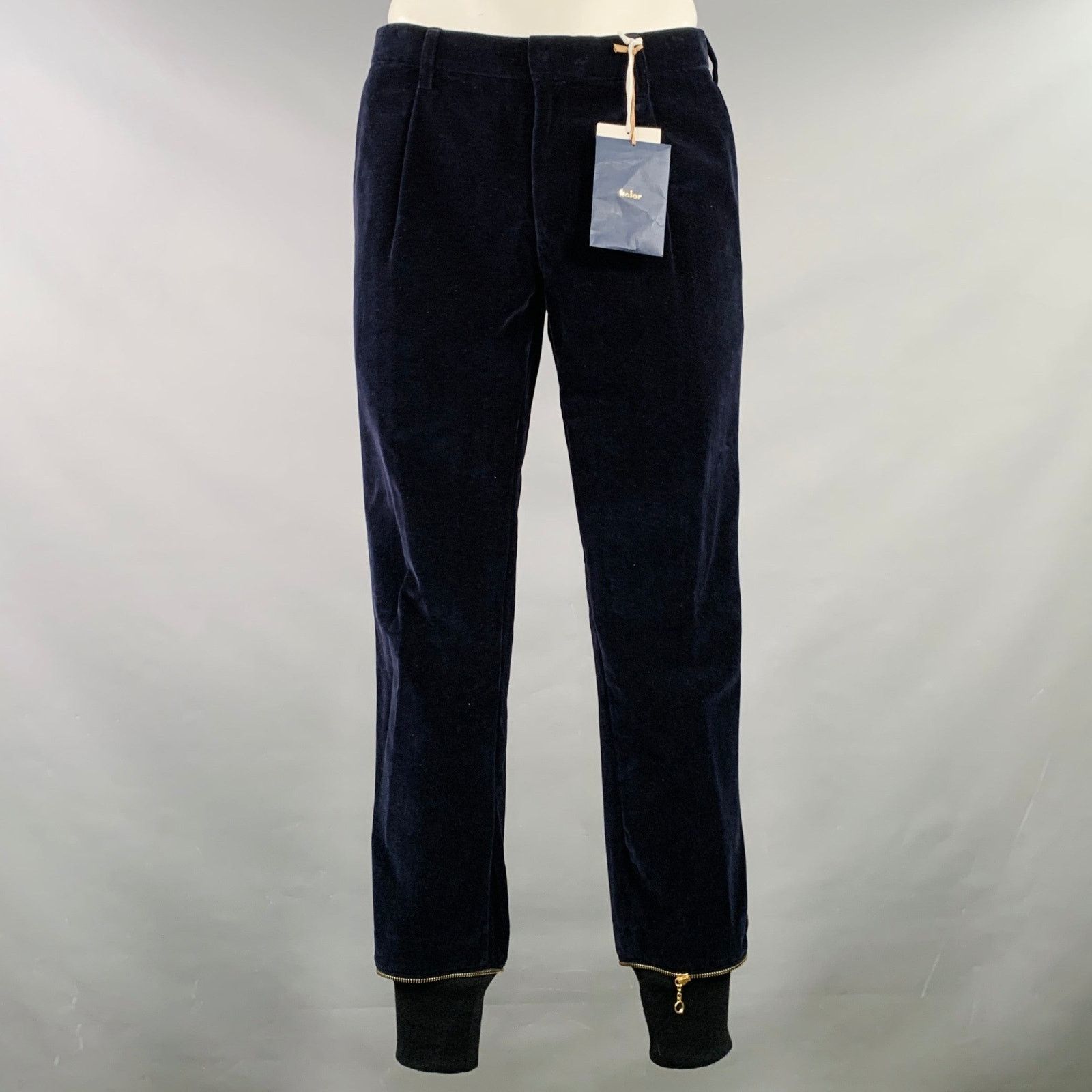 Kolor KOLOR Size L Navy Cotton Velvet Joggers Casual Pants Size US 34 / EU 50 - 1 Thumbnail