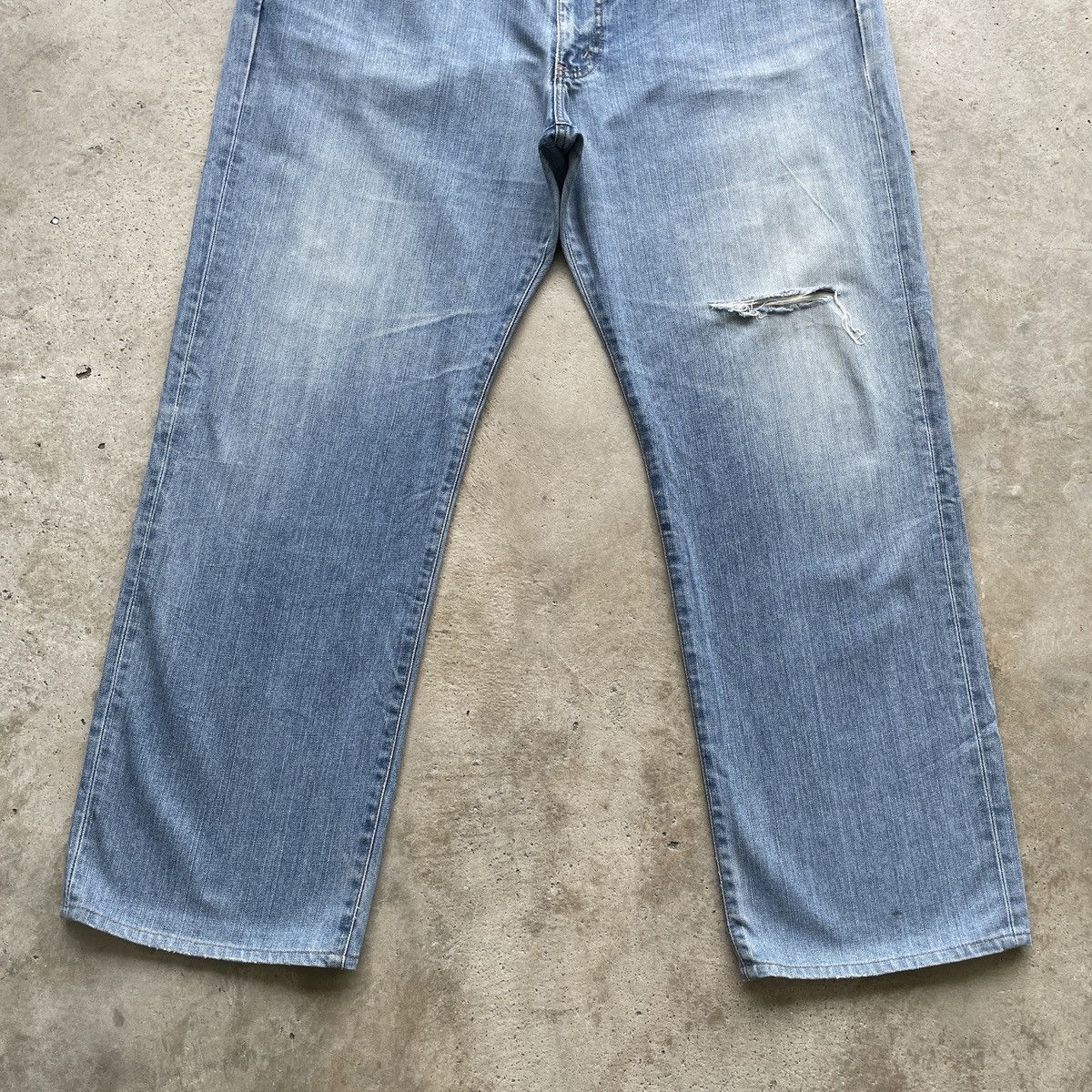Edwin W42x31💥 Vintage Edwin Distressed Jeans Faded Denim Pants Size US 42 / EU 58 - 4 Thumbnail