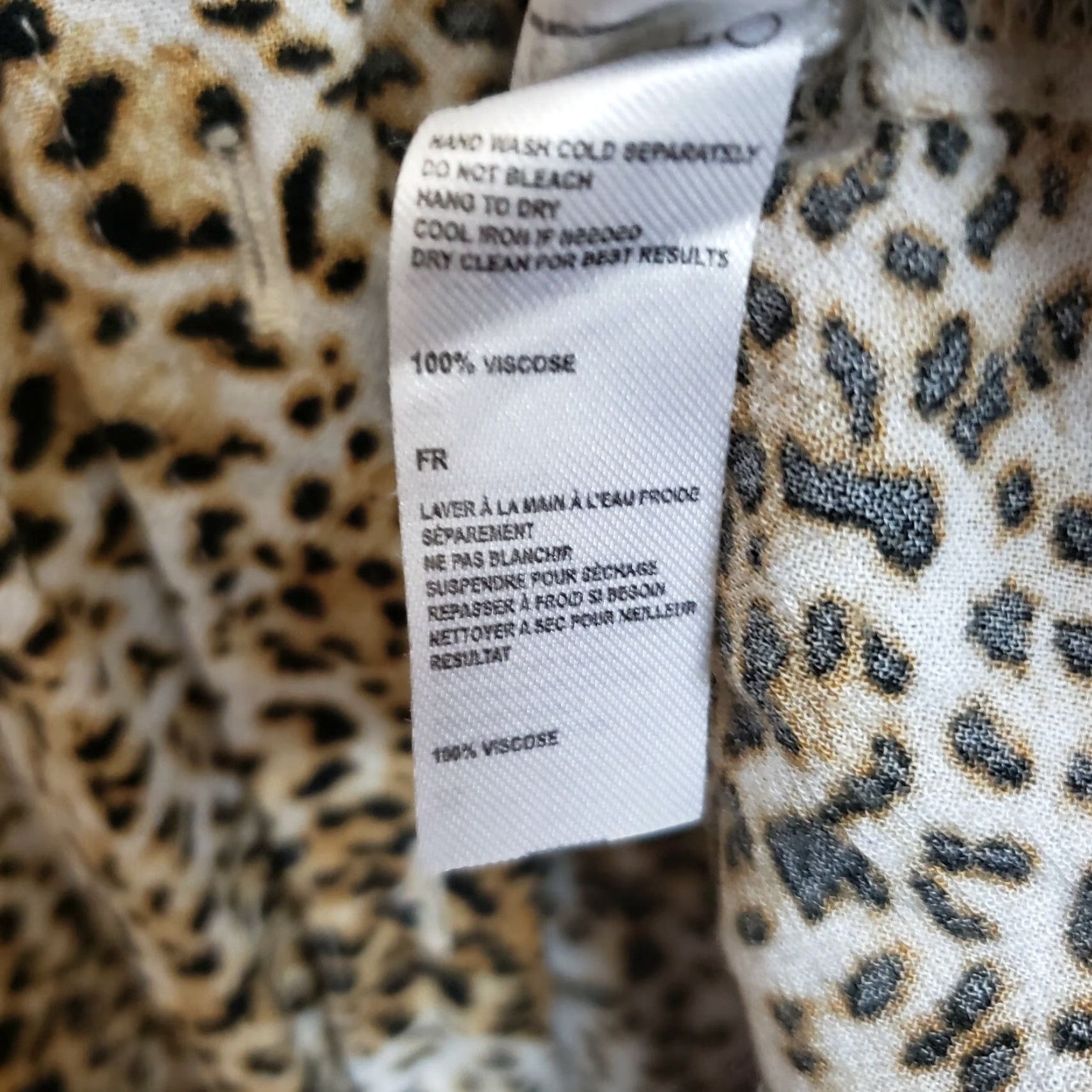 Vintage Amuse Society Womens Button Front Top Sz Small Black Brown Animal Print Viscose Shirt Women S Black Animal Print Blouse 90s Style Mens Womens Girls Size S / US 4 / IT 40 - 6 Thumbnail