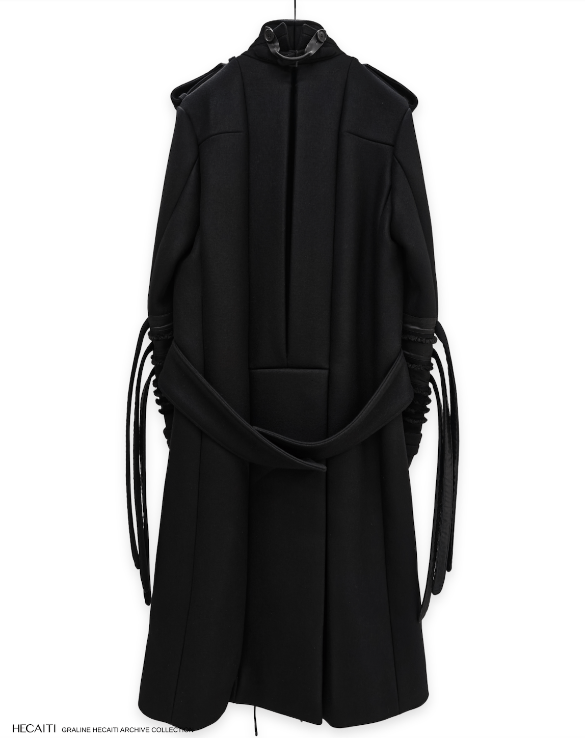 Dior DIOR HOMME 03fw Luster‘ BLACK LONG NAPOLEON JACKET By HEDI Size US M / EU 48-50 / 2 - 3 Thumbnail