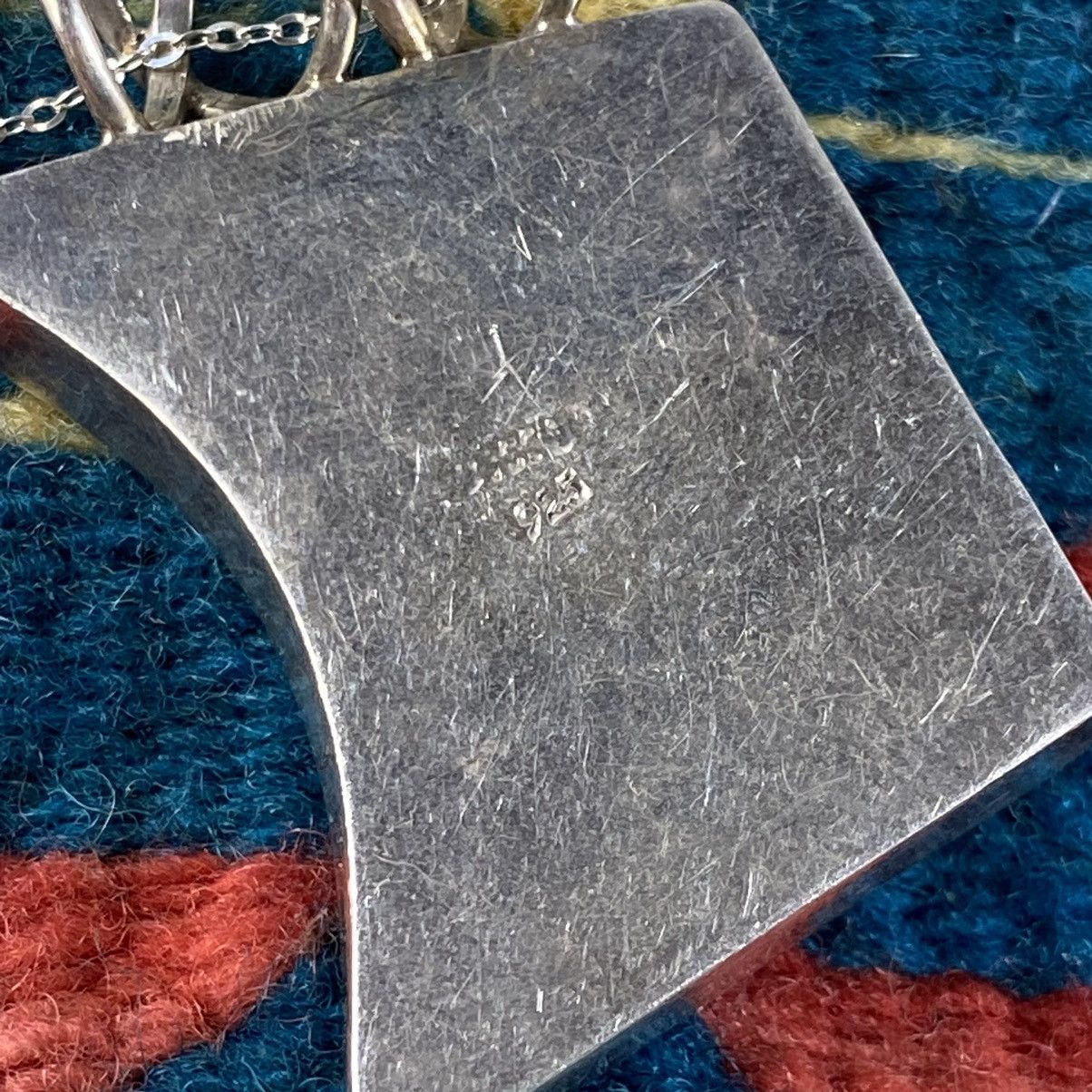 Kapital × Vintage Vtg Sterling Silver Turquoise Chunky Geometric Necklace Size ONE SIZE - 4 Thumbnail