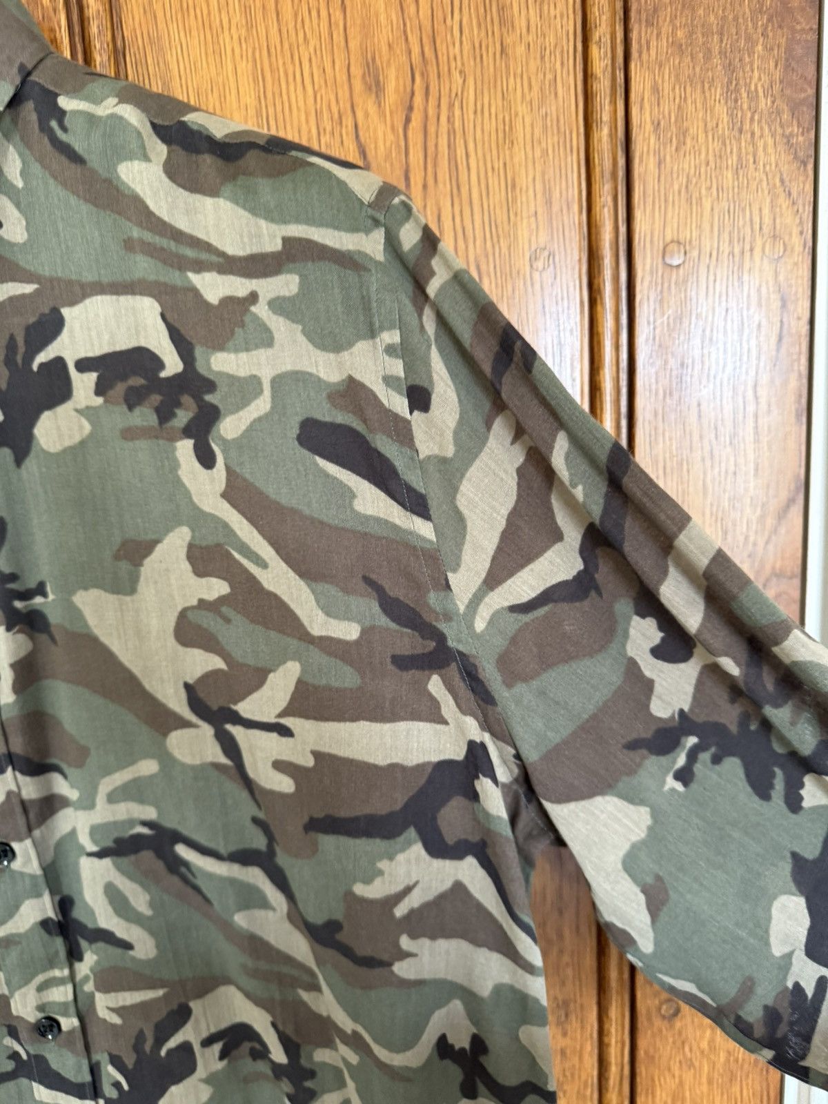 Saint Laurent Paris SS16 Saint Laurent camouflage camo shirt 😍 Hedi Slimane 41 Size US L / EU 52-54 / 3 - 13 Thumbnail