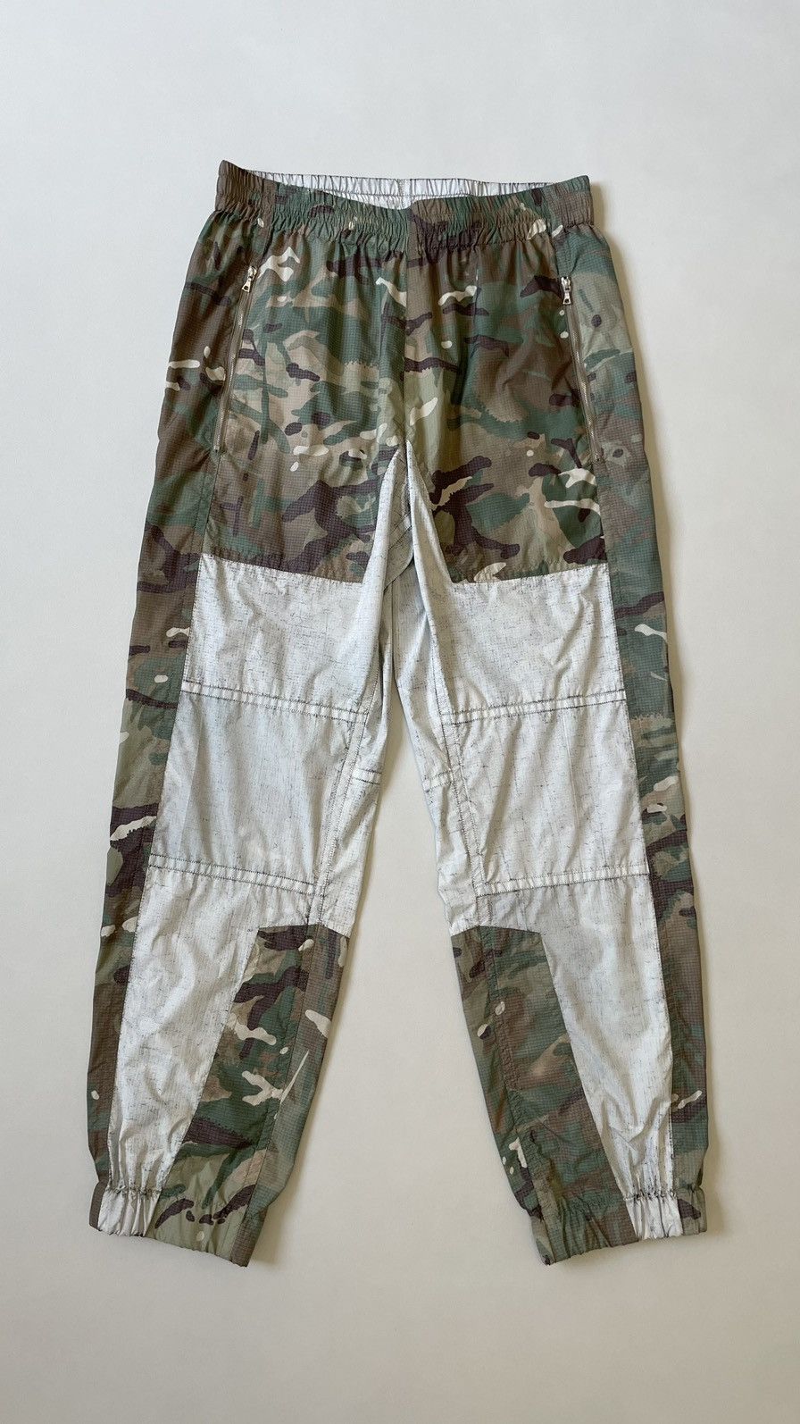 Dries Van Noten White Coated Camo Nylon Utility Trousers Size US 34 / EU 50 - 2 Thumbnail