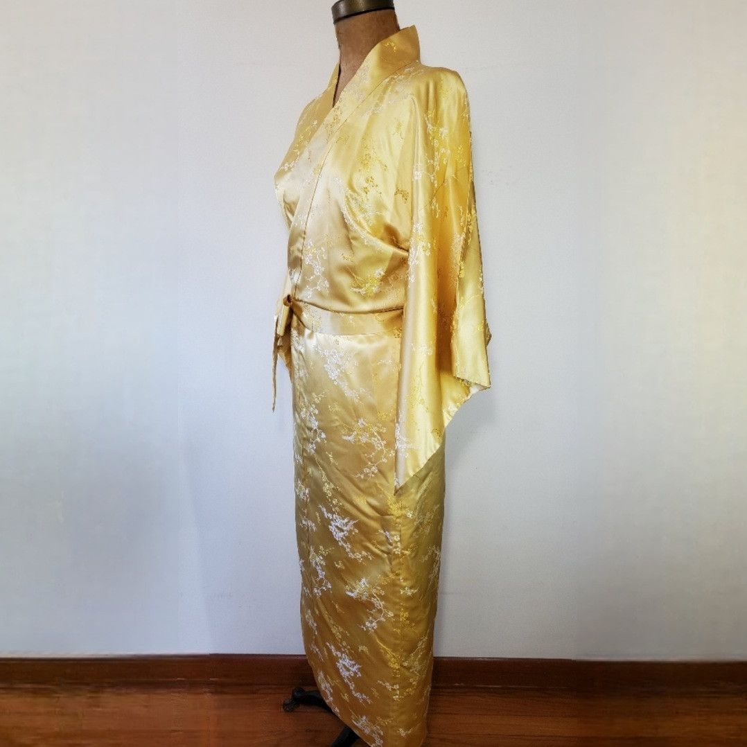 Handmade Kimono Size XL Yurata Robe Vintage Made in Japan 100% Silk Size XL / US 12-14 / IT 48-50 - 4 Thumbnail