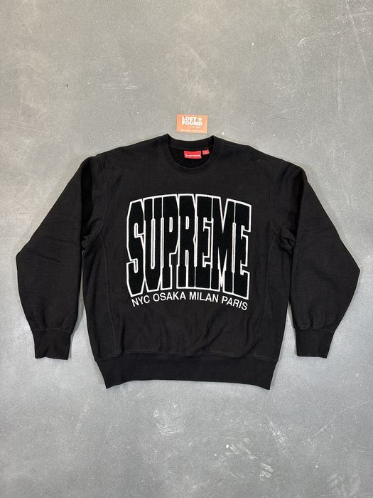 Supreme FW21 Supreme Cities Arc Crewneck Chenille Logo | Grailed