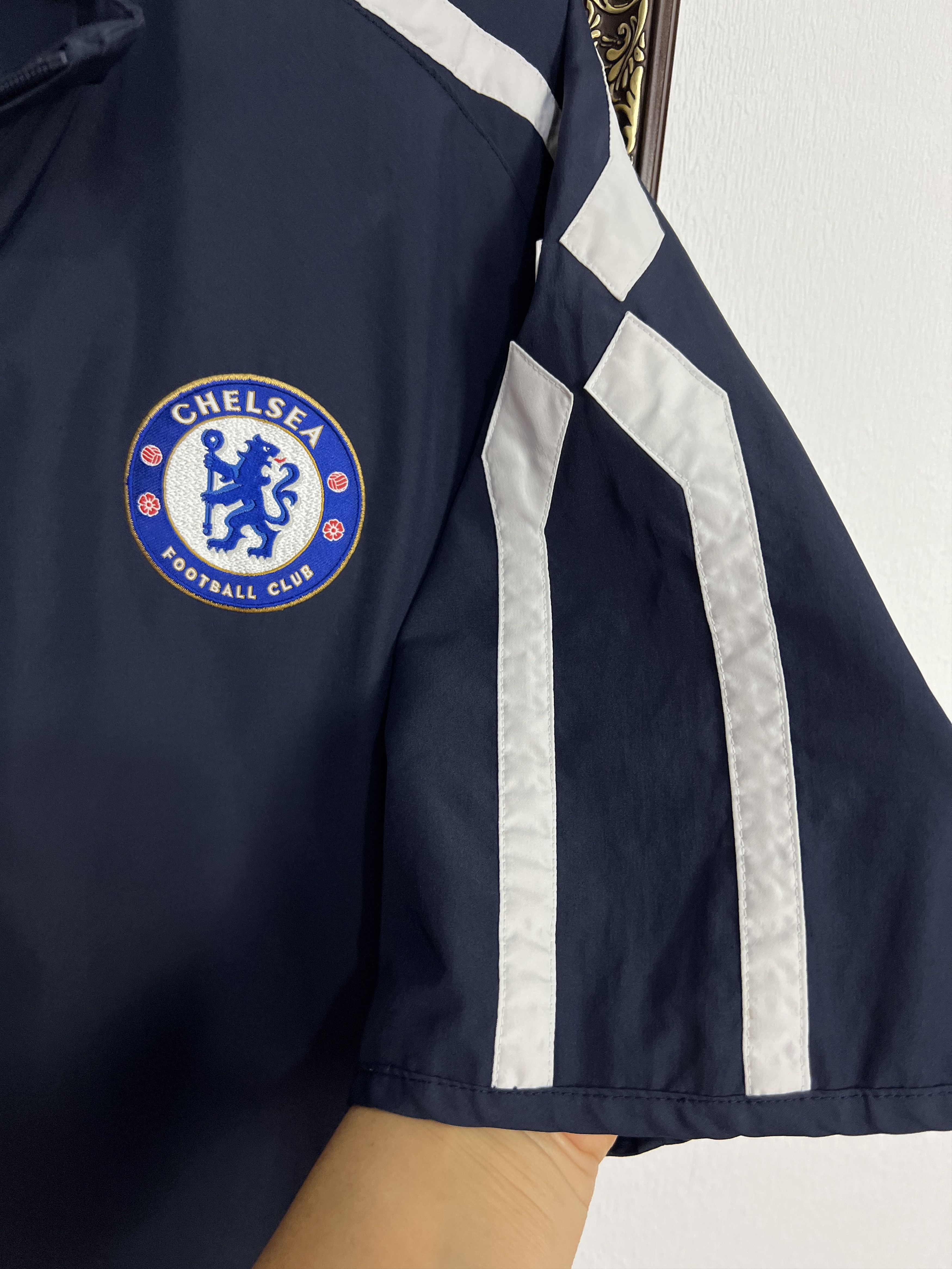 Adidas Vintage Chelsea Football Train Track Top Soccer Jacket Size US XL / EU 56 / 4 - 4 Thumbnail