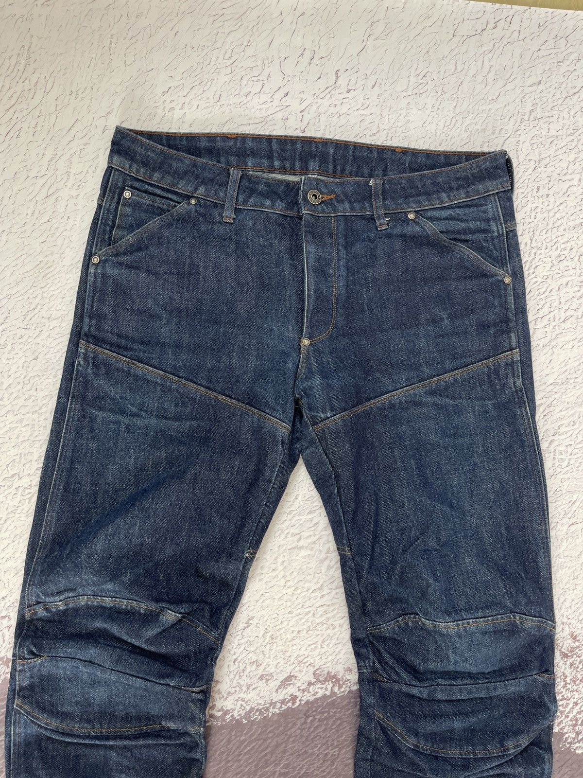 G-Star G-Star Raw double knee indigo blue biker style jeans denim Size US 36 / EU 52 - 6 Thumbnail
