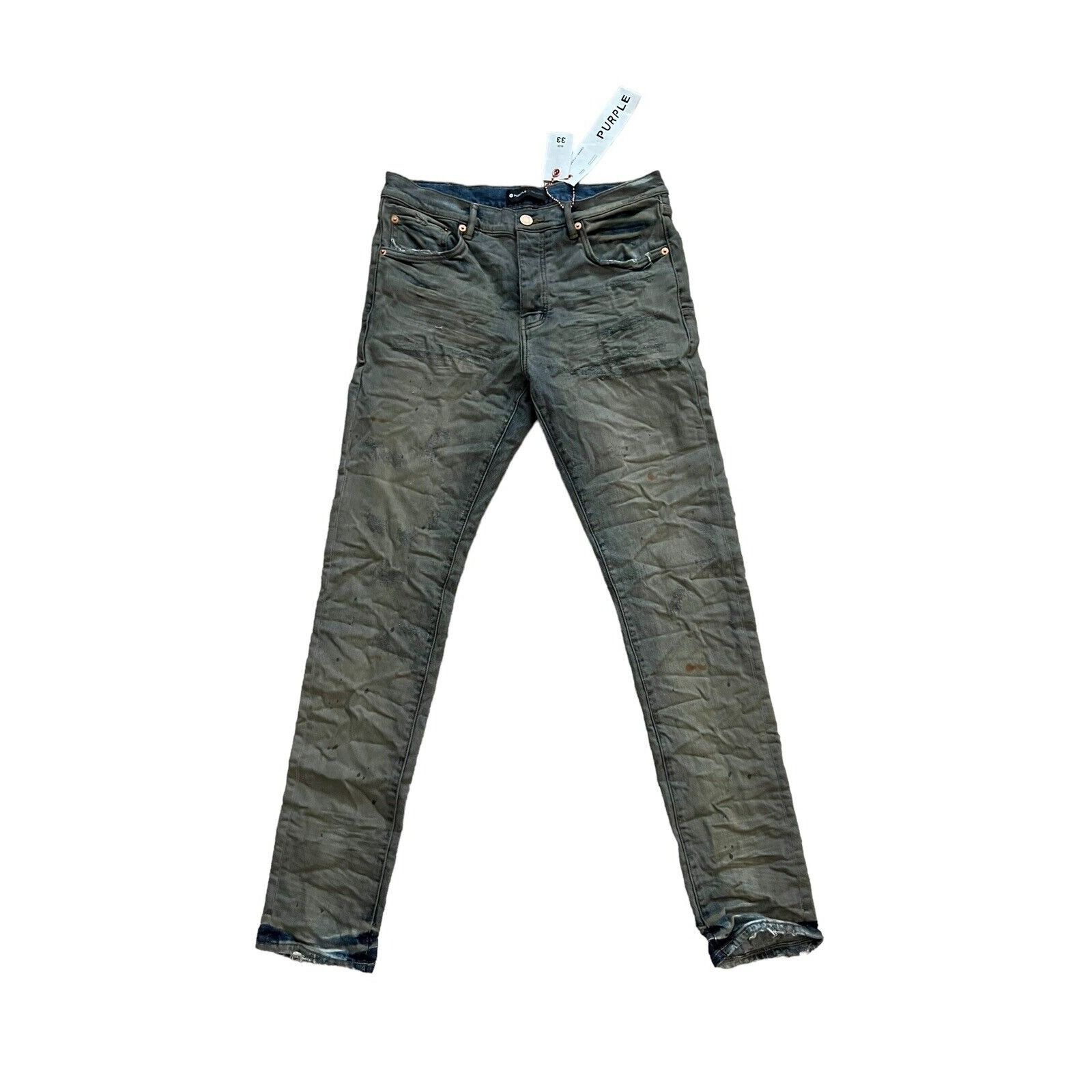 image of Jeans Mens Slim Fit Low Rise P001 Size 33/32 in Indigo Oil