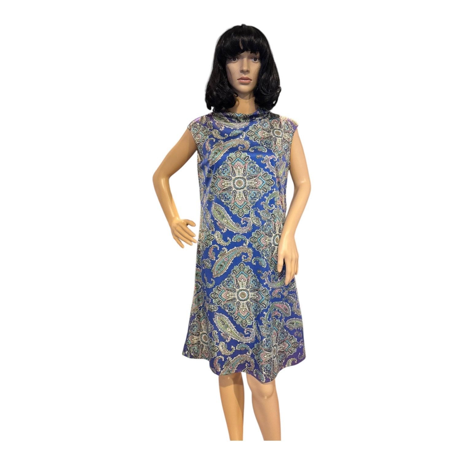 Vintage Vtg Sacony Ciella purple paisley sleeveless dress medium Size M / US 6-8 / IT 42-44 - 14 Thumbnail