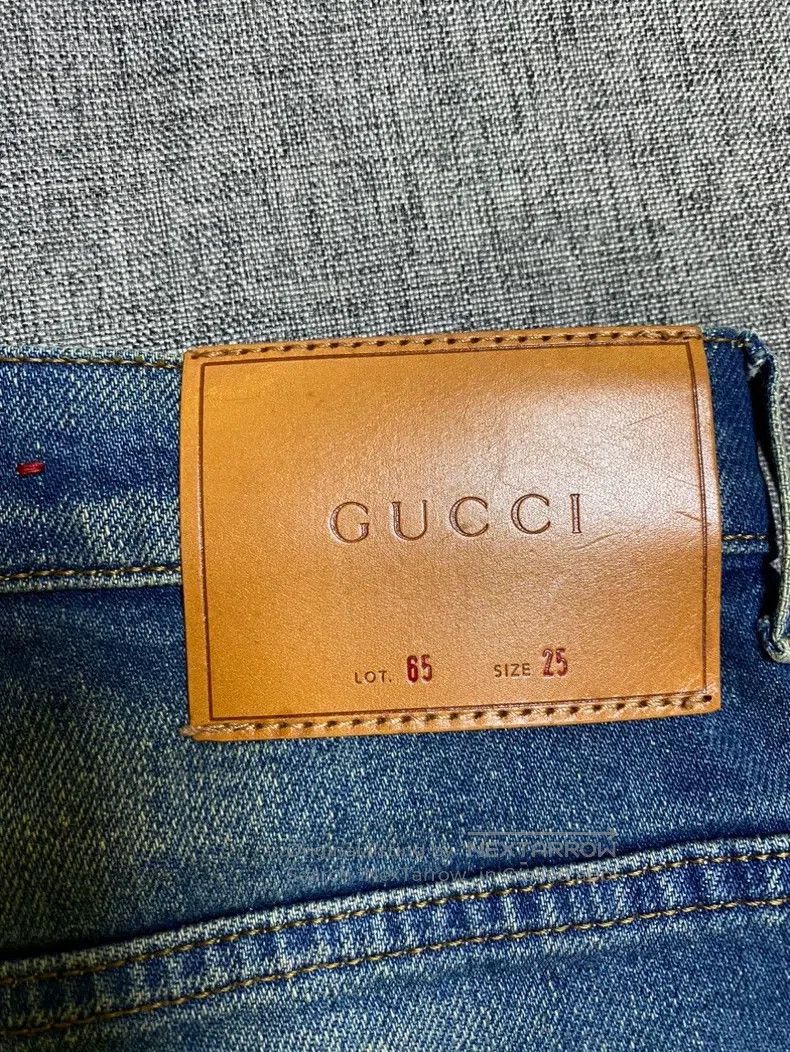 Gucci Gucci Patterned embroidered washed mid-waist slim jeans Size 25" / US 0 / IT 36 - 7 Thumbnail
