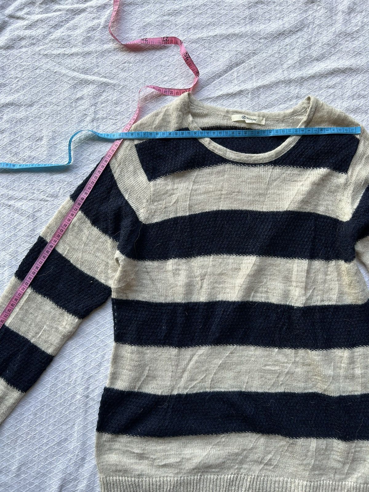 Issey Miyake × Japanese Brand 💸BINDINGOFFER💸Japanese Knit Stripe Good day Long Sleeve Size US M / EU 48-50 / 2 - 12 Thumbnail