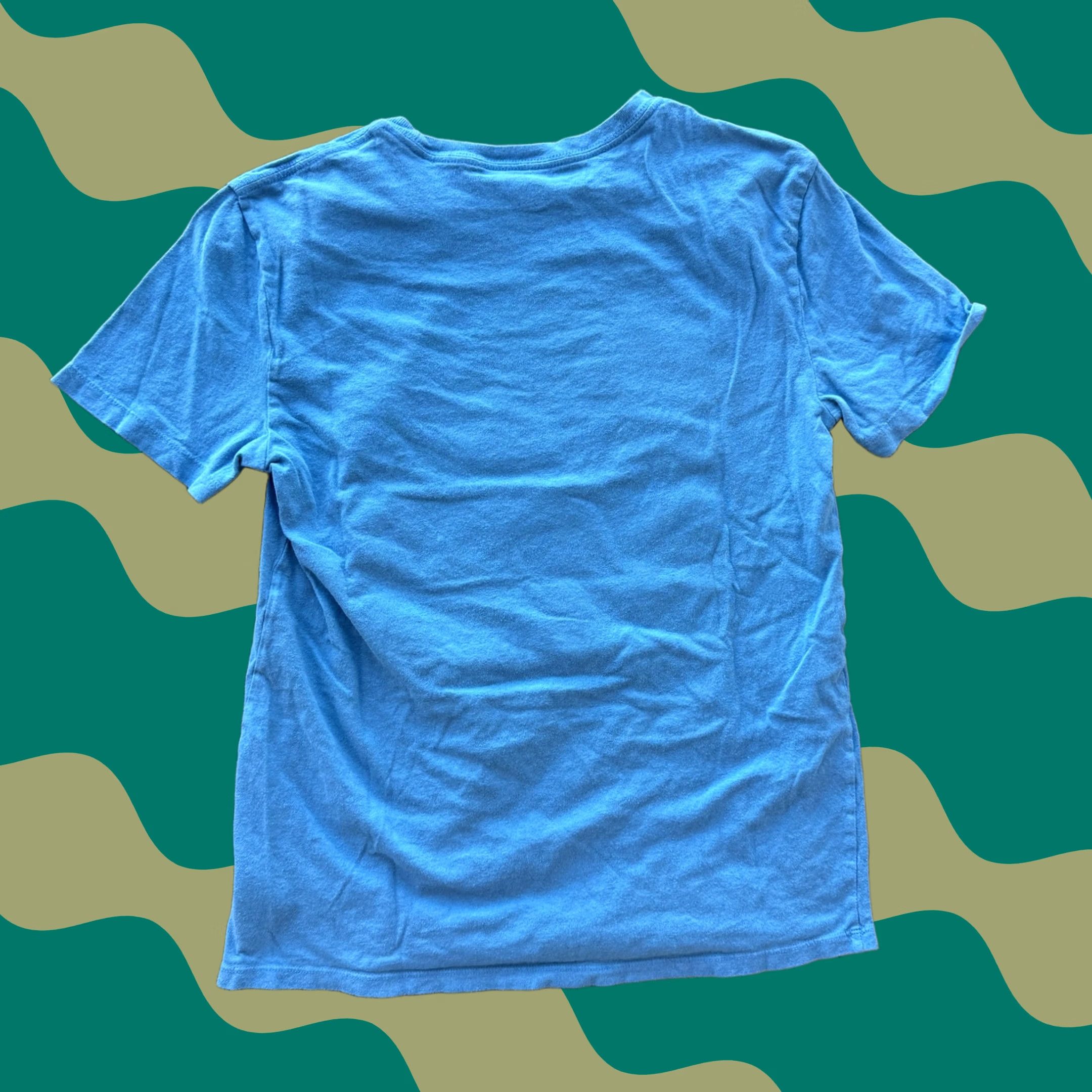 Gap VINTAGE Basquiat GAP Blue Graphic Tee Short Sleeve Small Mens S Shirt Size US 29 - 1 Thumbnail
