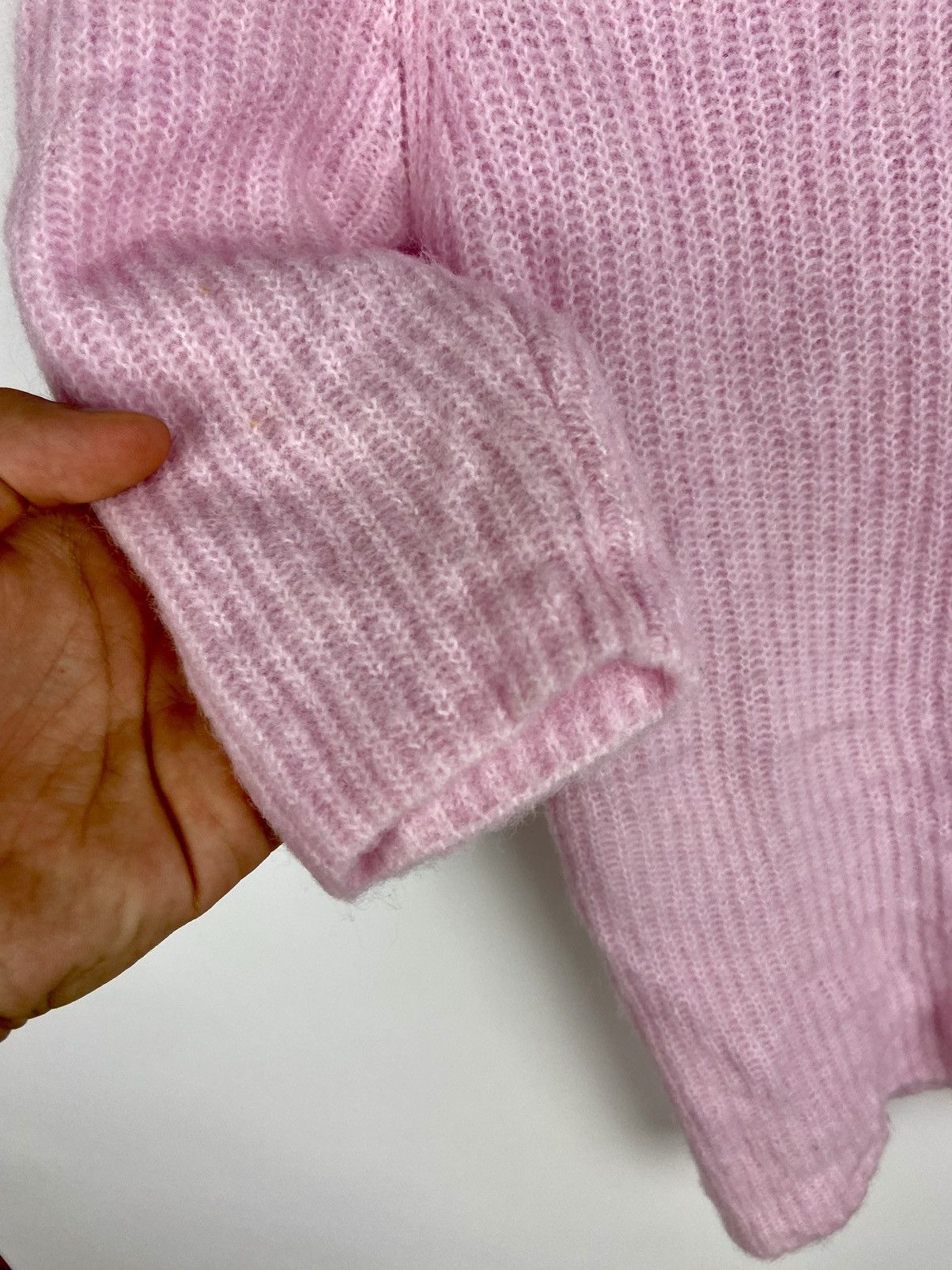 Designer × Ganni RRP$200 Ganni Cutout Ribbed-Knit Pink Womens Sweater Size S / US 4 / IT 40 - 9 Thumbnail