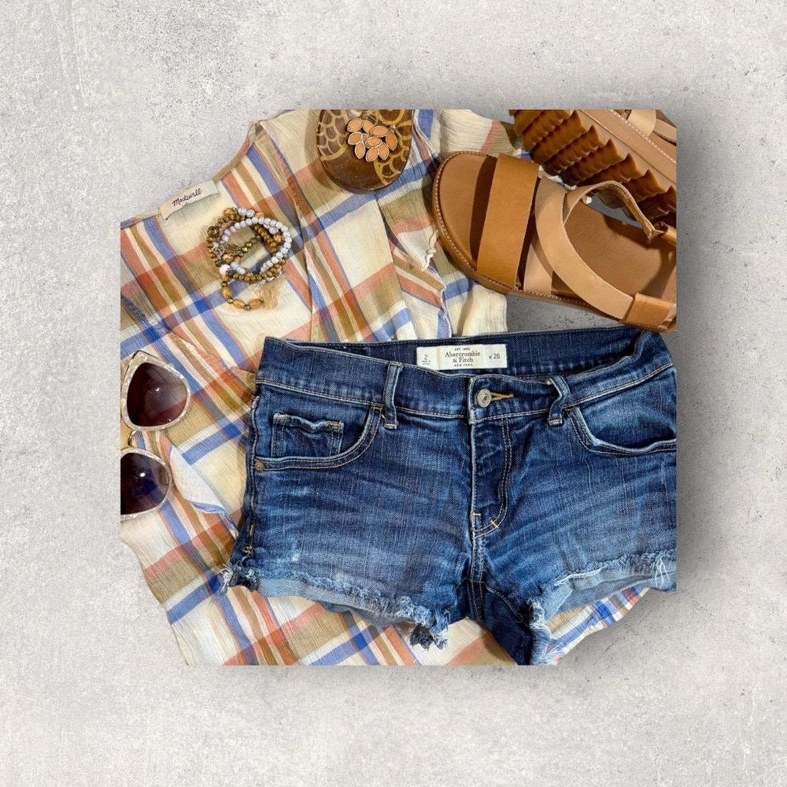 Abercrombie & Fitch Abercrombie Denim Shorts Size 26" / US 2 / IT 38 - 3 Thumbnail