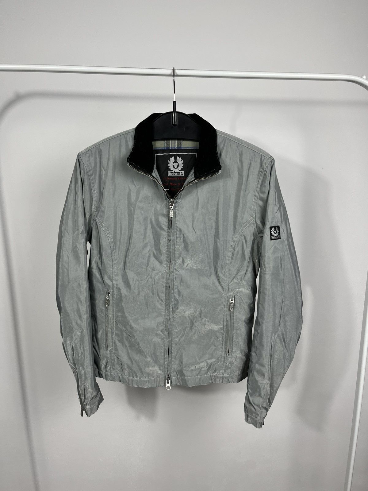 Belstaff Belstaff Nylon Jacket Grey Zip Up Plaid Lining Size 42 Women Size S / US 4 / IT 40 - 1 Thumbnail