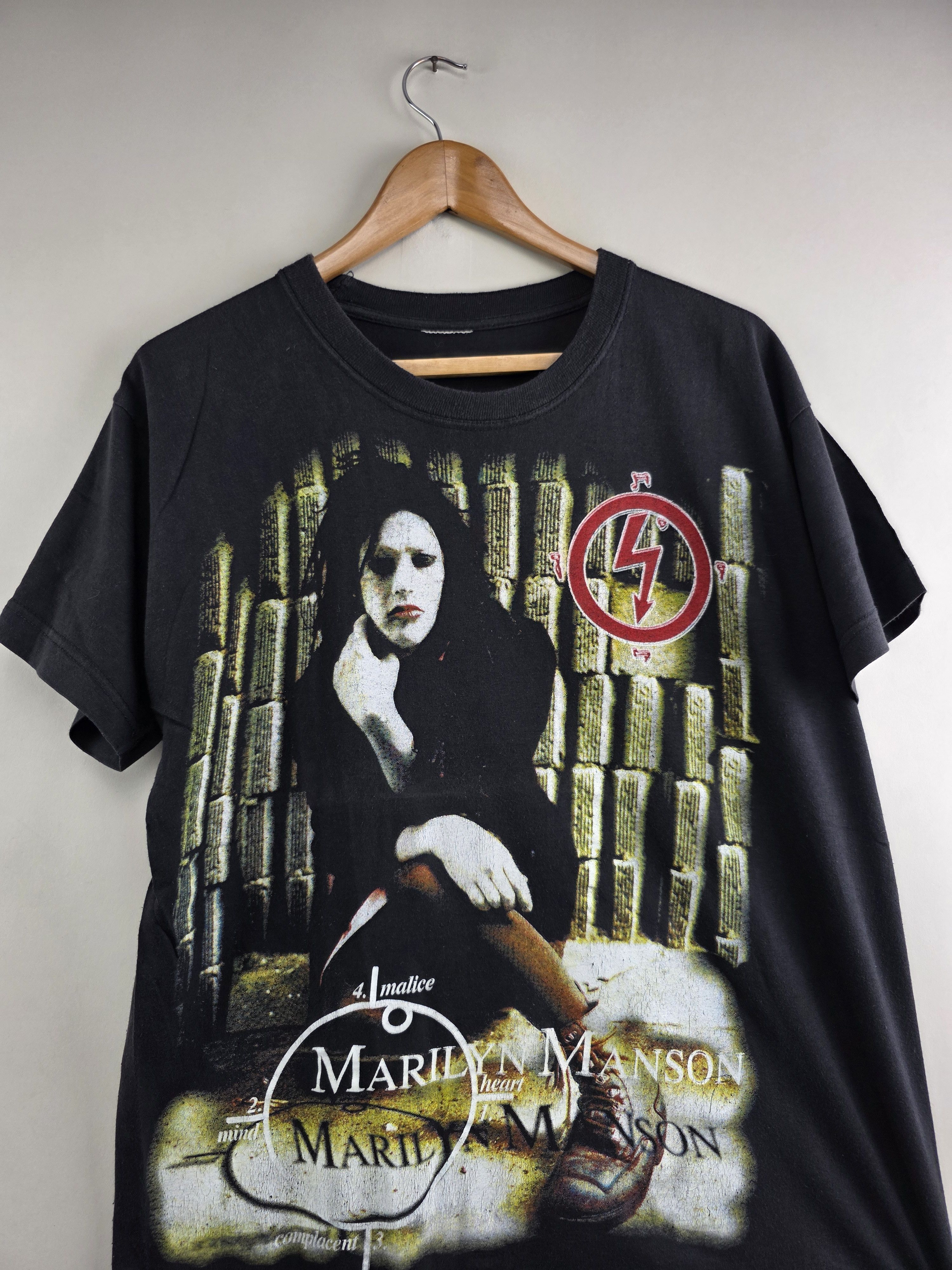 Band Tees × Marilyn Manson × Vintage 90s Marilyn Manson Antichrist Superstar L 21.5" 27" Size US L / EU 52-54 / 3 - 2 Thumbnail