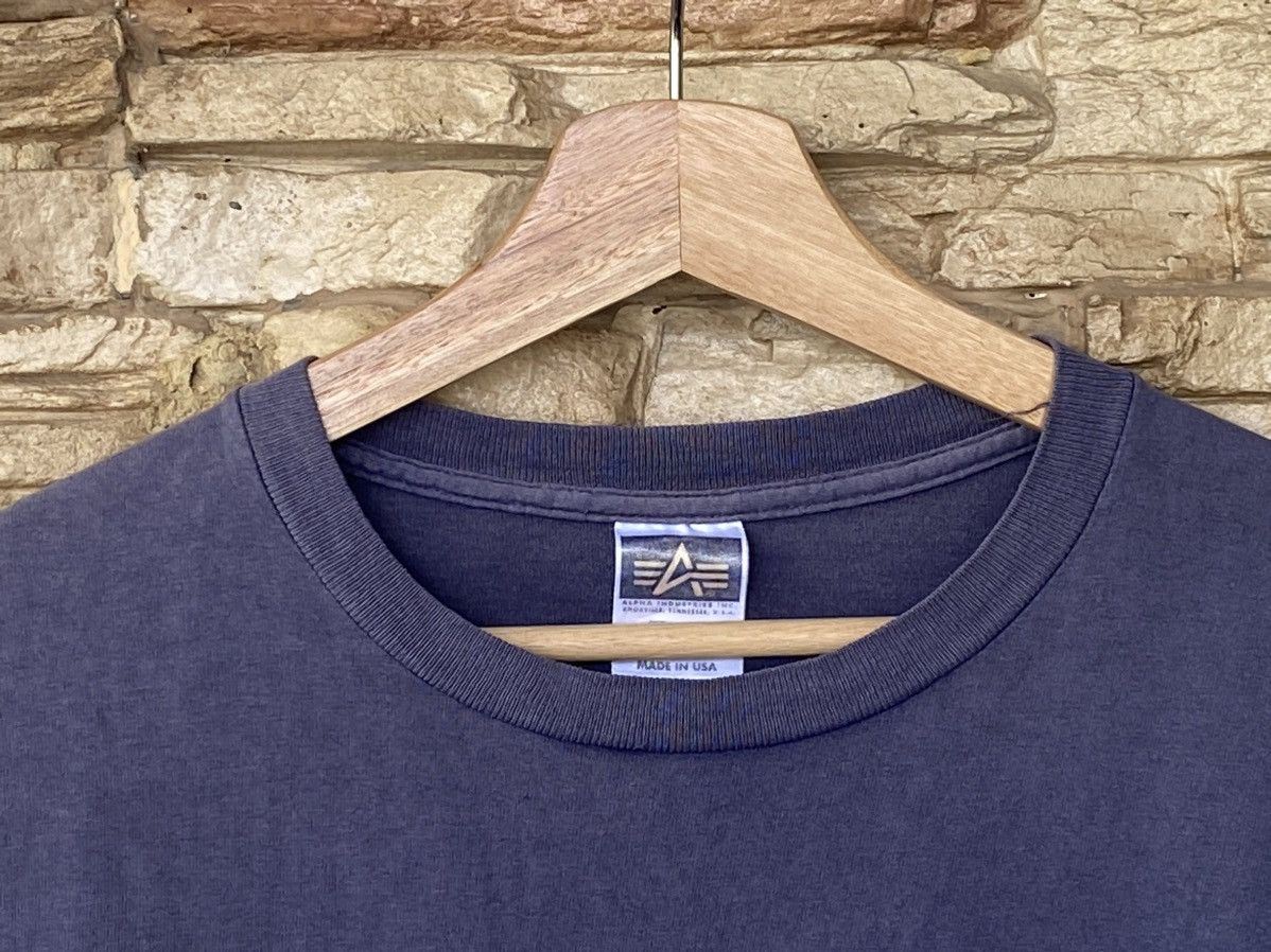 Alpha Industries × Vintage Vintage Alpha Industries Distressed Faded Tees Size US L / EU 52-54 / 3 - 5 Thumbnail