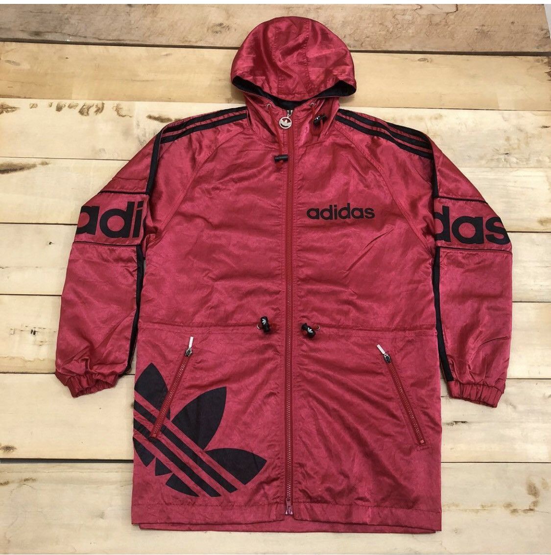 Adidas × Vintage A204. VTG ADIDAS BIG LOGO PARKA JACKET Size US L / EU 52-54 / 3 - 1 Thumbnail