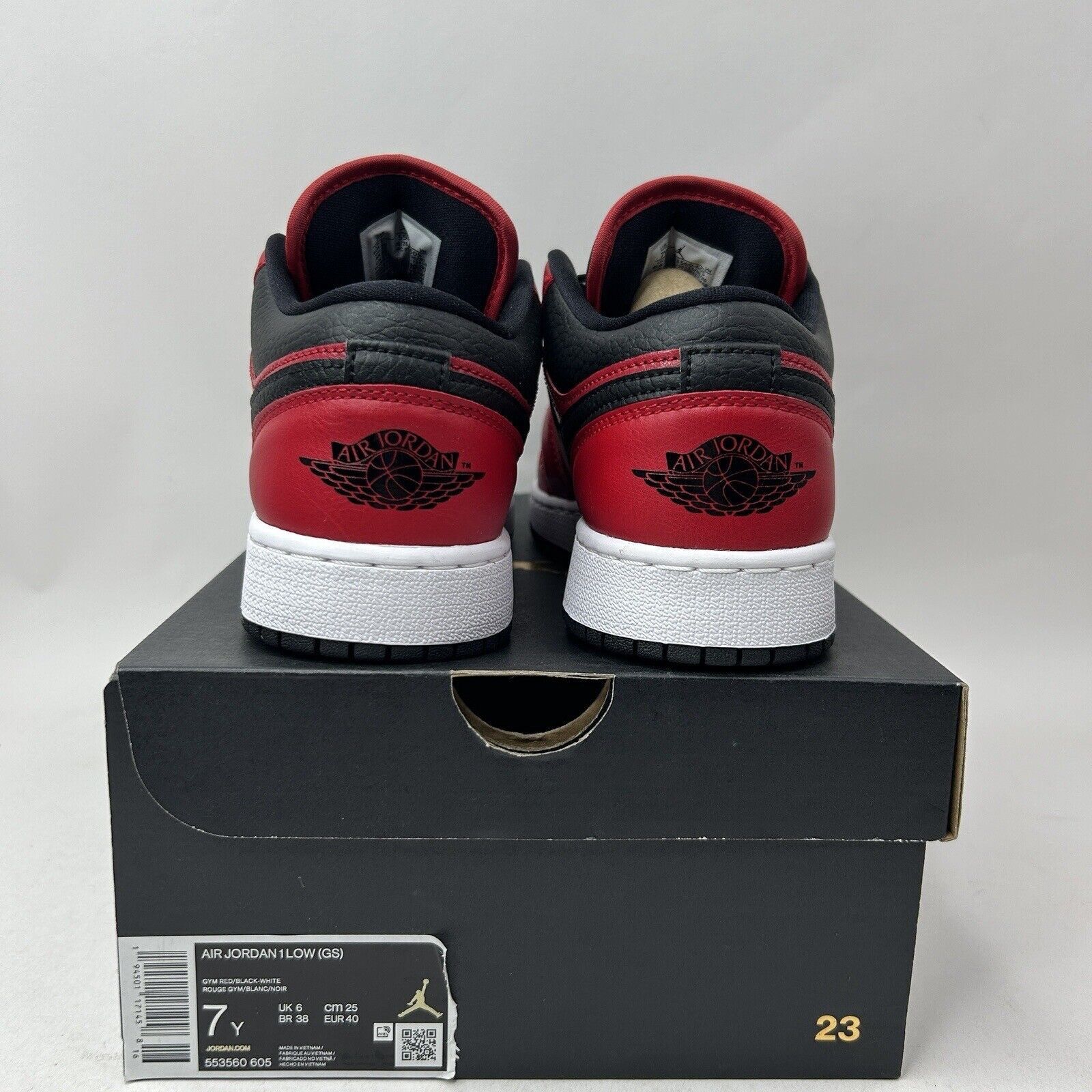 Nike Nike Air Jordan 1 Low Retro GS “Reverse Bred” 2023 Size US 8.5 / IT 38.5 - 4 Thumbnail