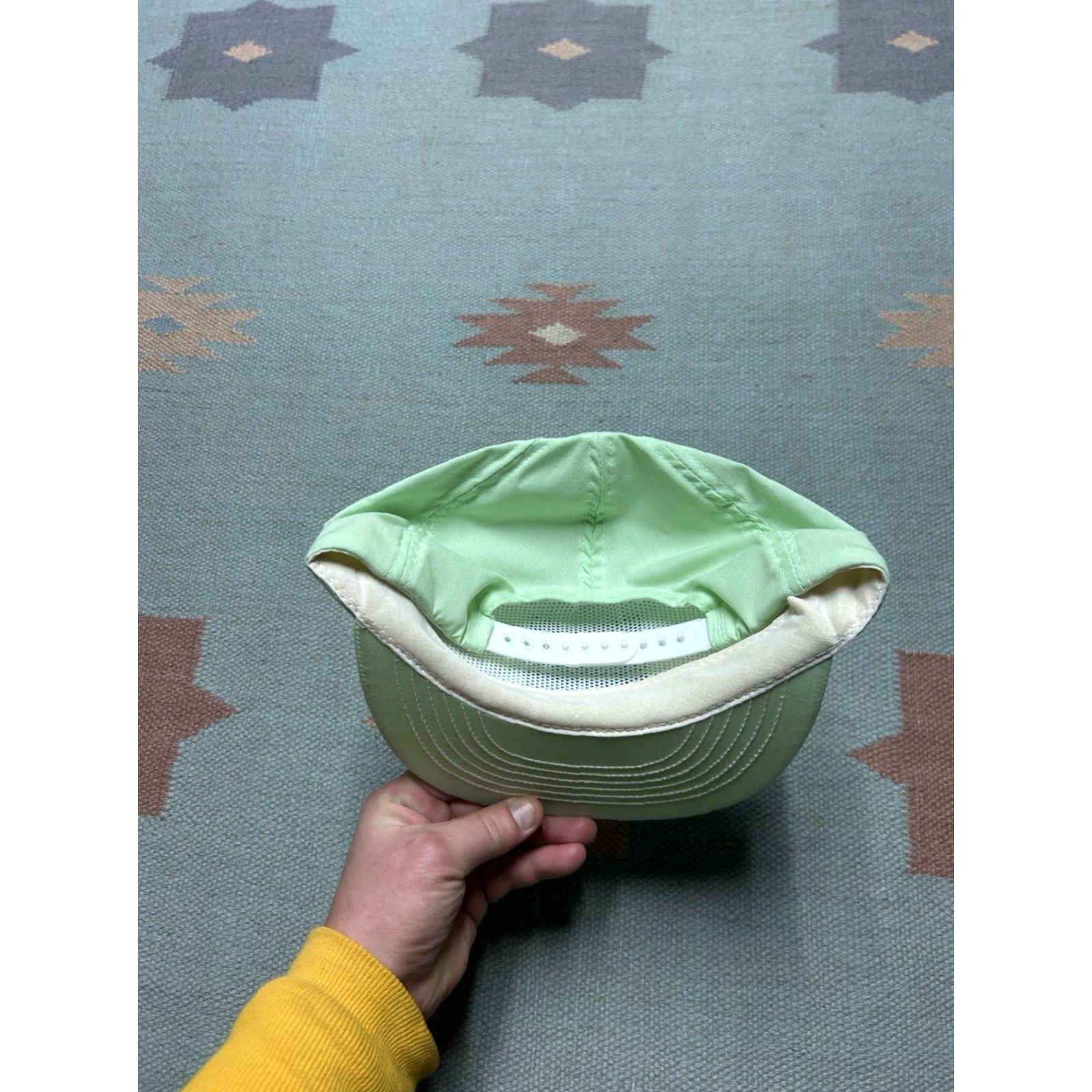 Vintage VINTAGE 90s Maalox Plus mint creme green SnapBack hat cap made in USA adjustable Mens Snapback Green USA Mint Adjustable Cap Size ONE SIZE - 4 Thumbnail