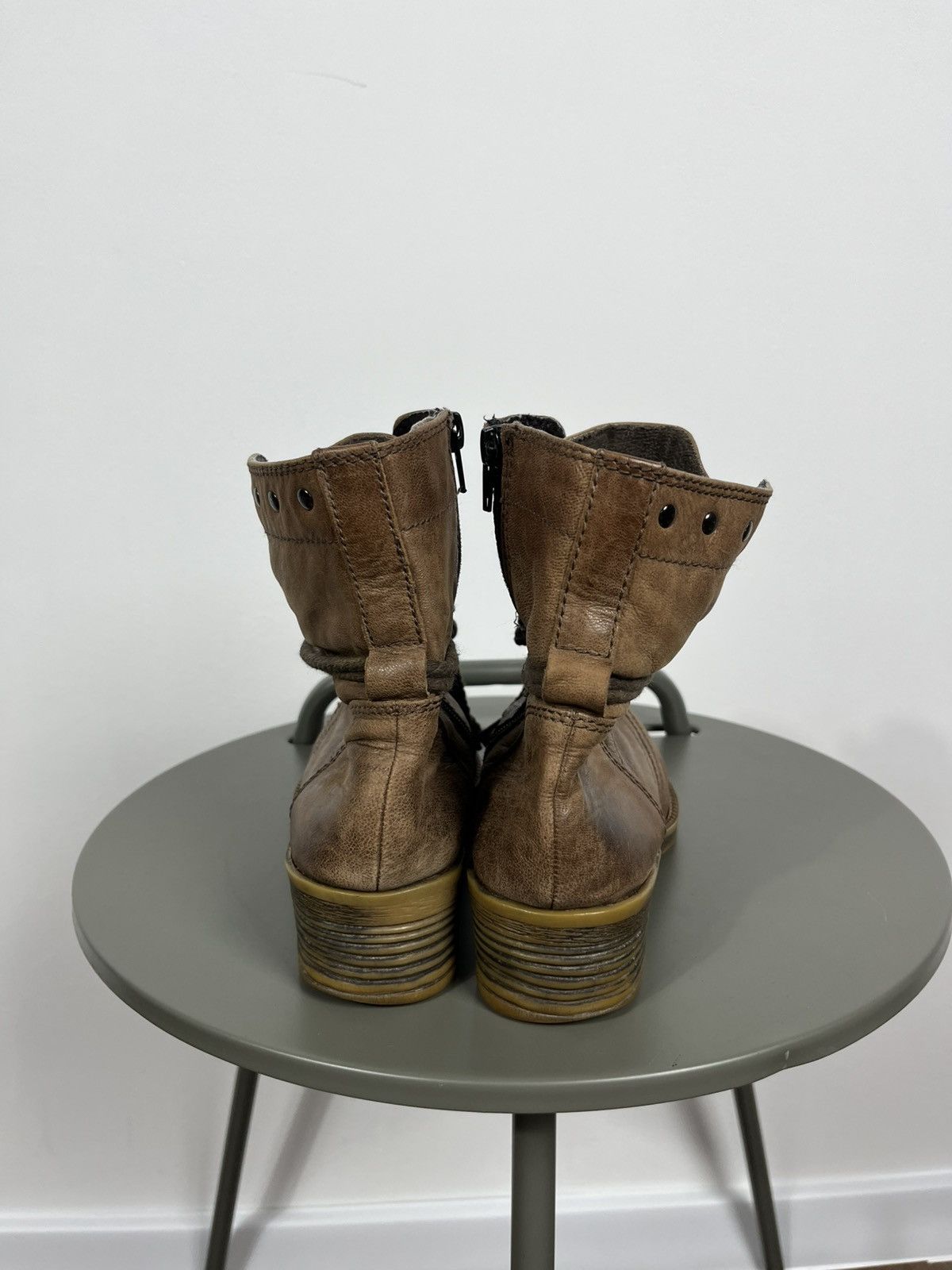 Vintage Vintage Brown Leather Lace-Up Boots – Women’s Size 38 Size US 8 / IT 38 - 3 Thumbnail