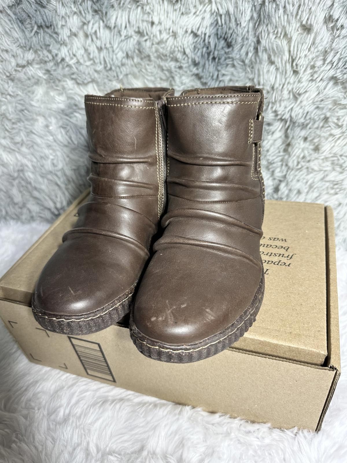 Clarks Clarks Brown Ankle Boots with Side Buckle Detail Size US 7.5 / IT 37.5 - 3 Thumbnail