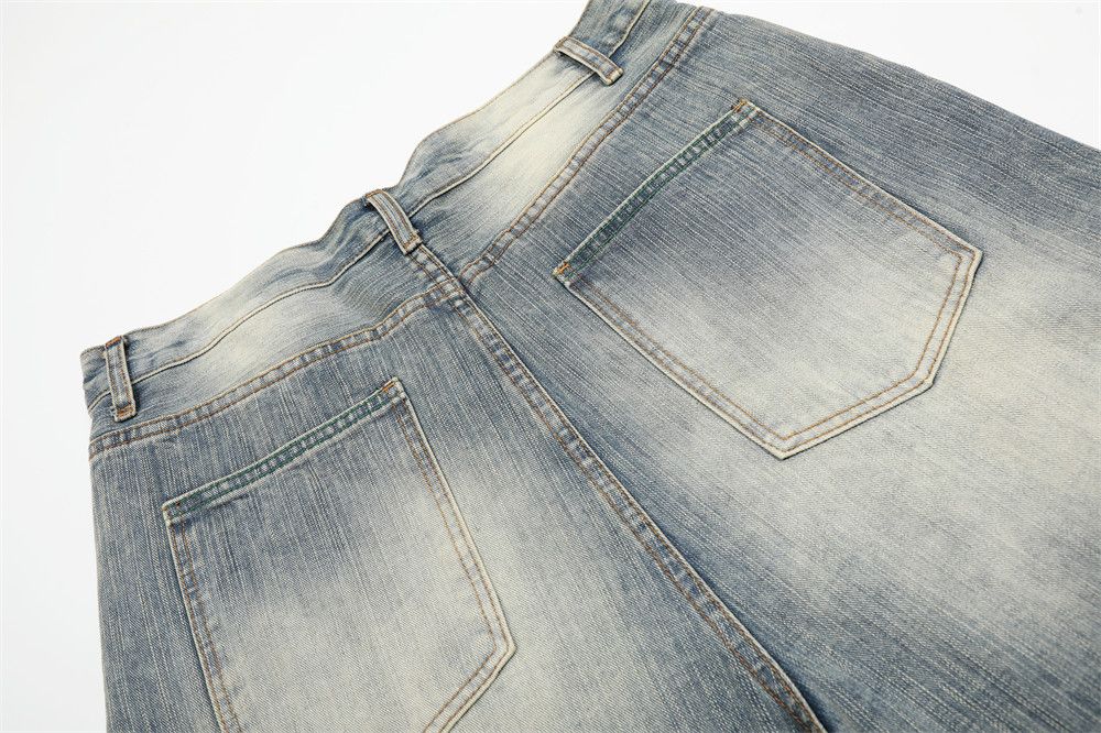 Japanese Brand × Jean Men's street casual distressed straight washed denim shorts Size US 32 / EU 48 - 5 Thumbnail