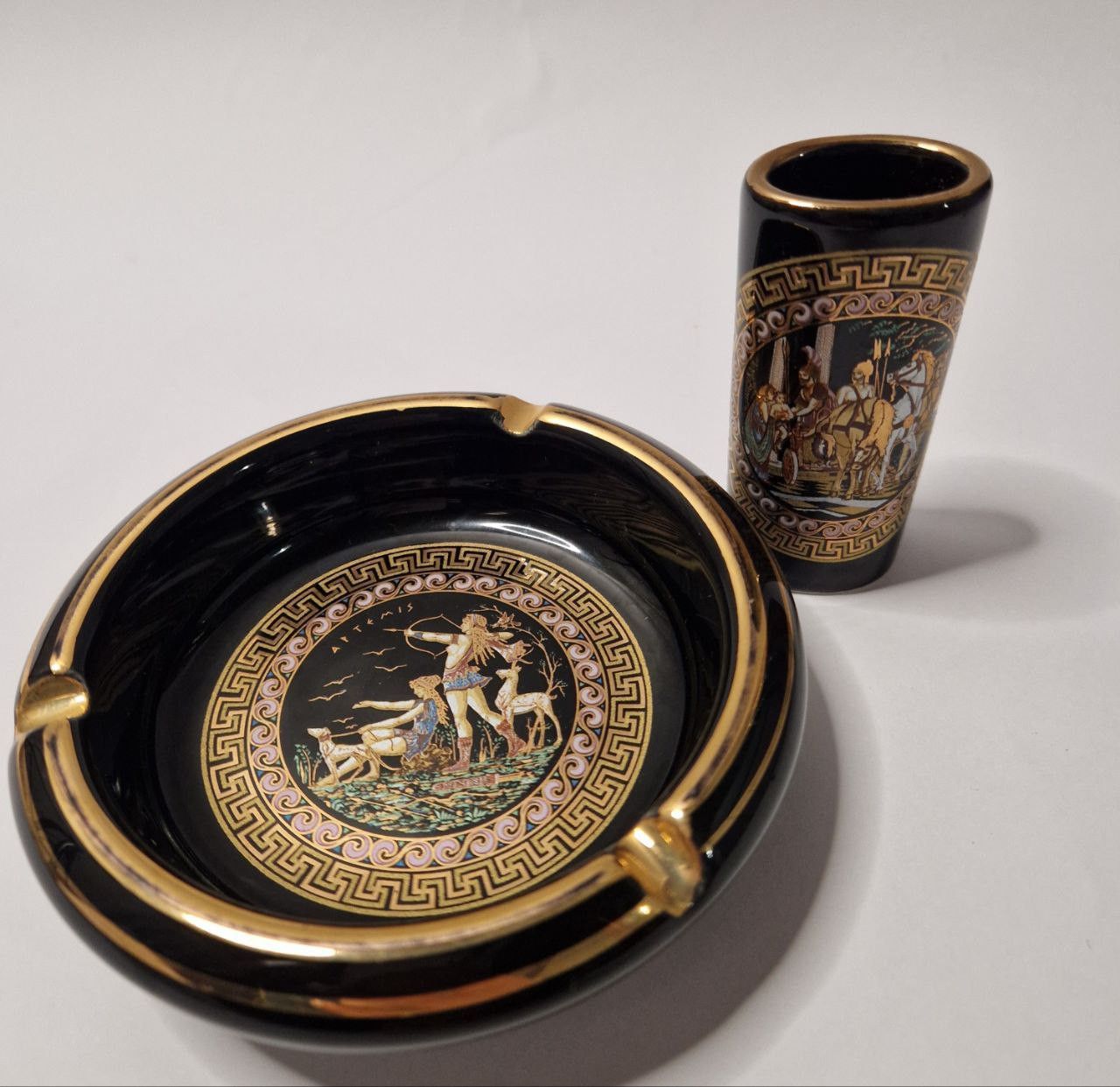 Vintage Vintage Greek “Special Fintias” Ashtray & Table Lighter Set Size ONE SIZE - 3 Thumbnail