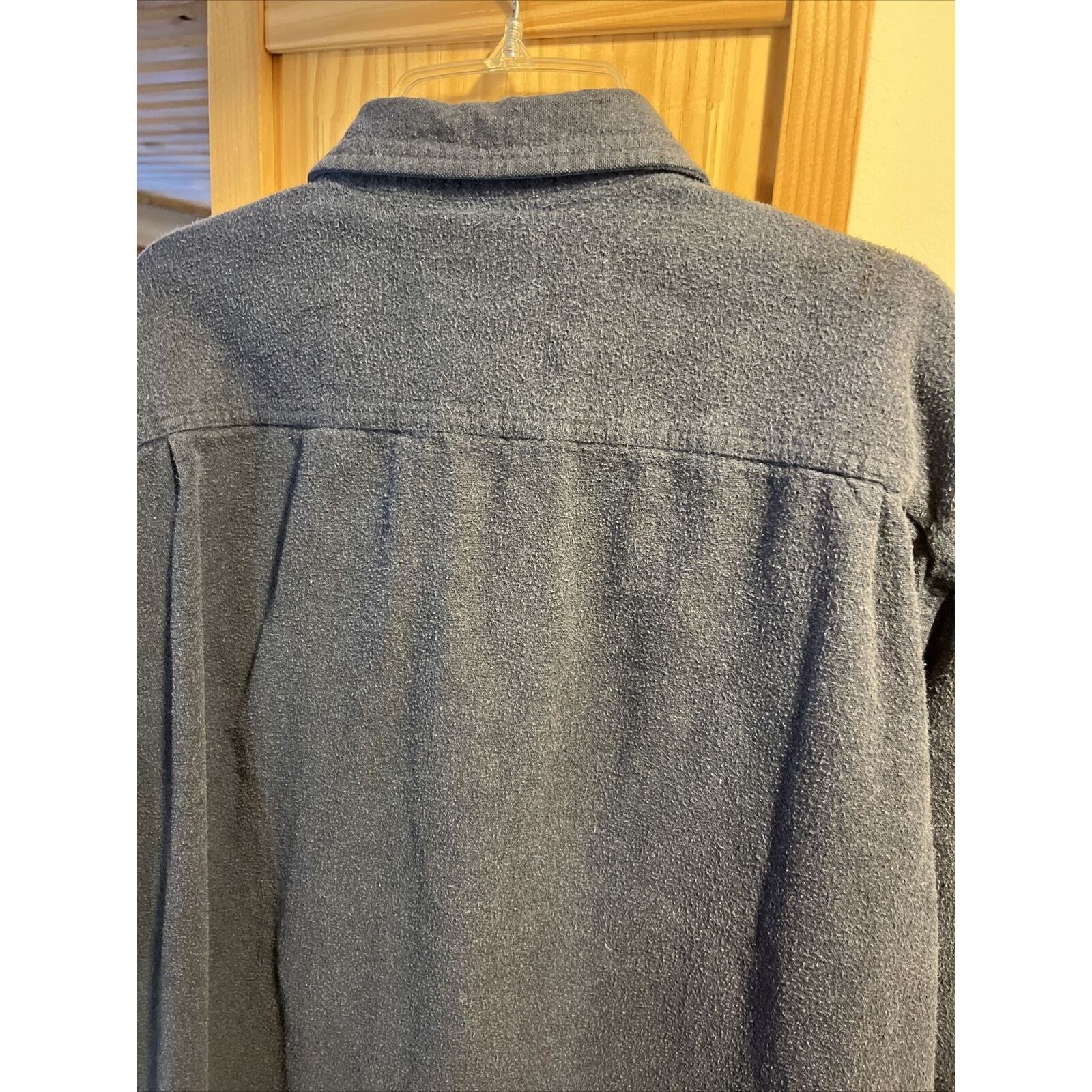 St. Johns Bay St. John’s Bay Men’s L Navy Blue Button Chamois Cotton Shirt Size US L / EU 52-54 / 3 - 16 Thumbnail
