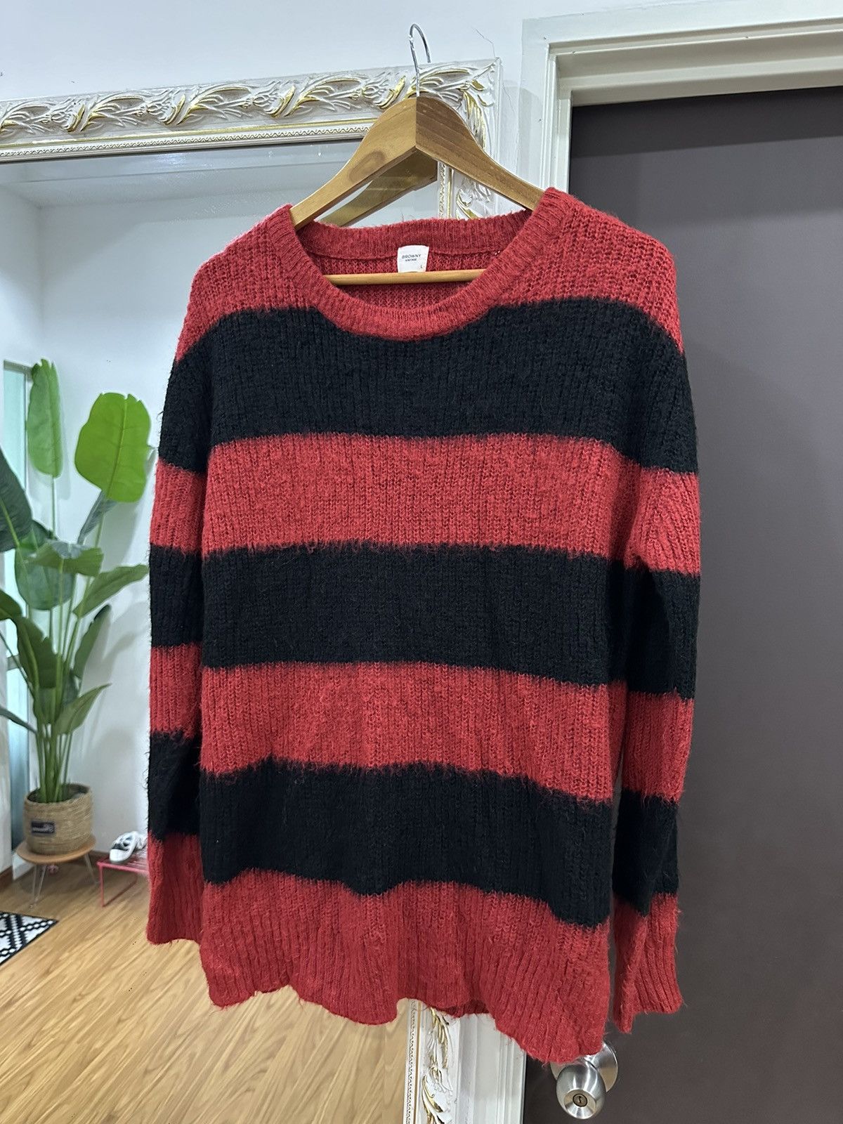Japanese Brand Kurt Cobain Browny Vintage Distressed Mohair Grunge Sweater Size US L / EU 52-54 / 3 - 14 Thumbnail