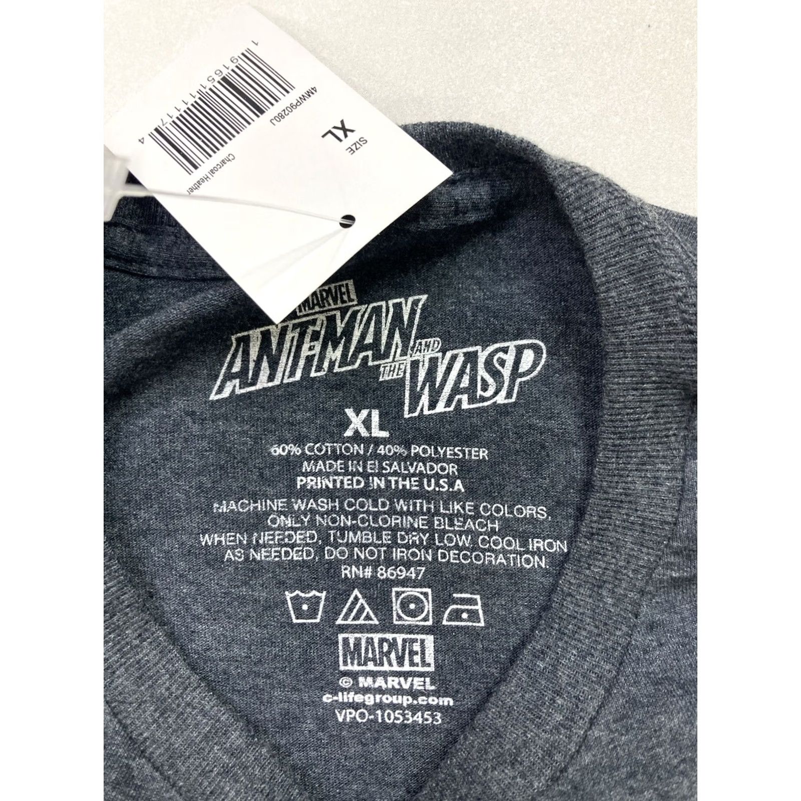 Vintage VINTAGE Marvel Ant-Man And The Wasp Graphic T-shirt Men XL Gray Short Sleeve Size US XL / EU 56 / 4 - 4 Thumbnail