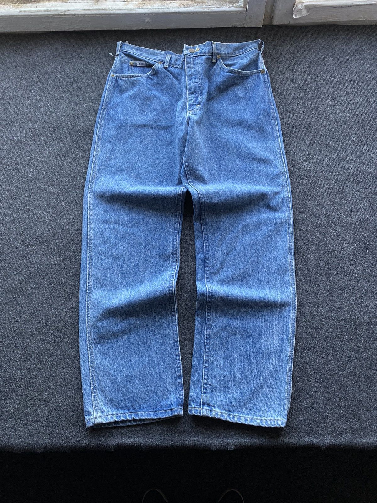 Lee 🔥80s Lee riders archive union made blue washed light jeans Size US 36 / EU 52 - 2 Thumbnail