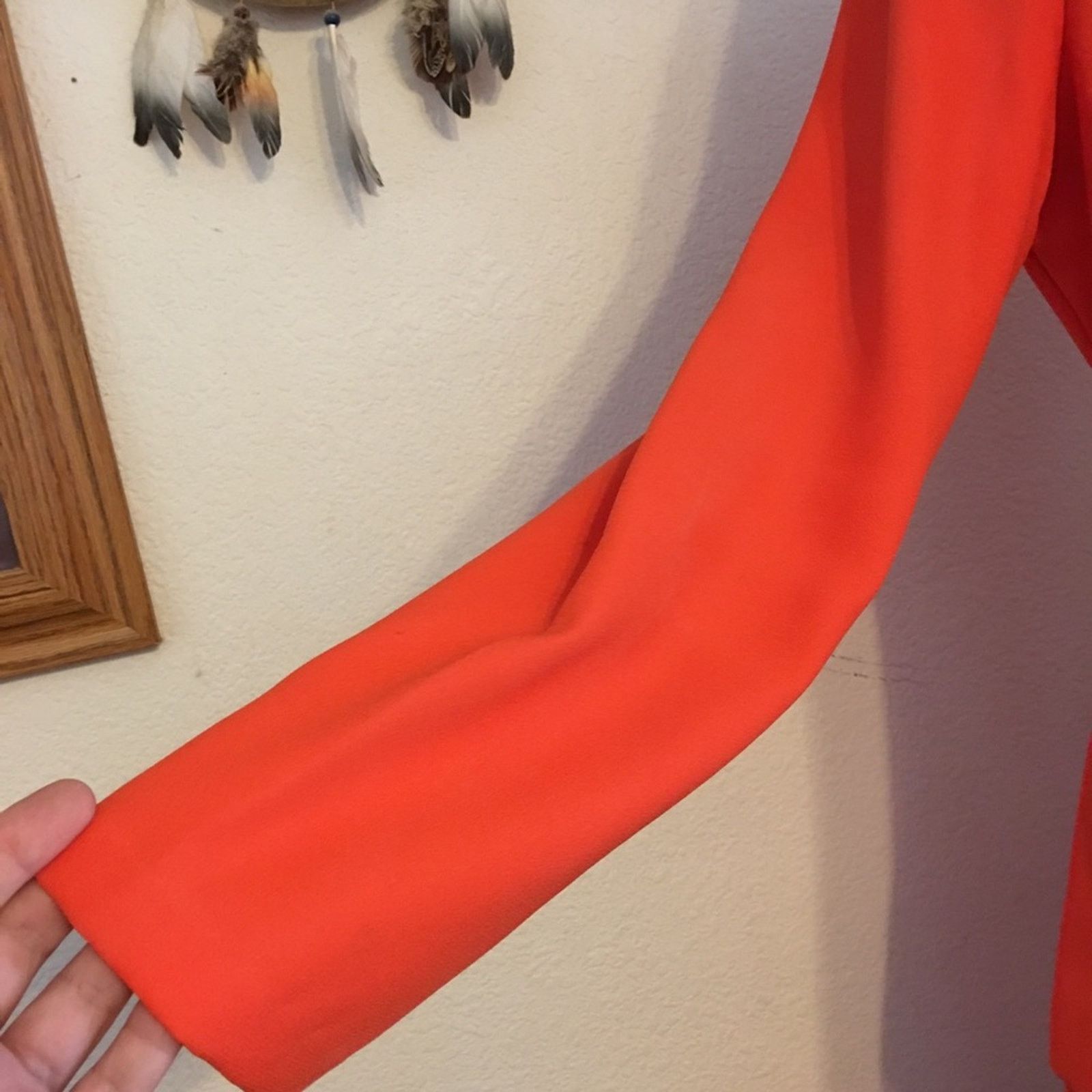 Vintage Lew Magram bright orange career skirt suit Size M / US 6-8 / IT 42-44 - 3 Thumbnail