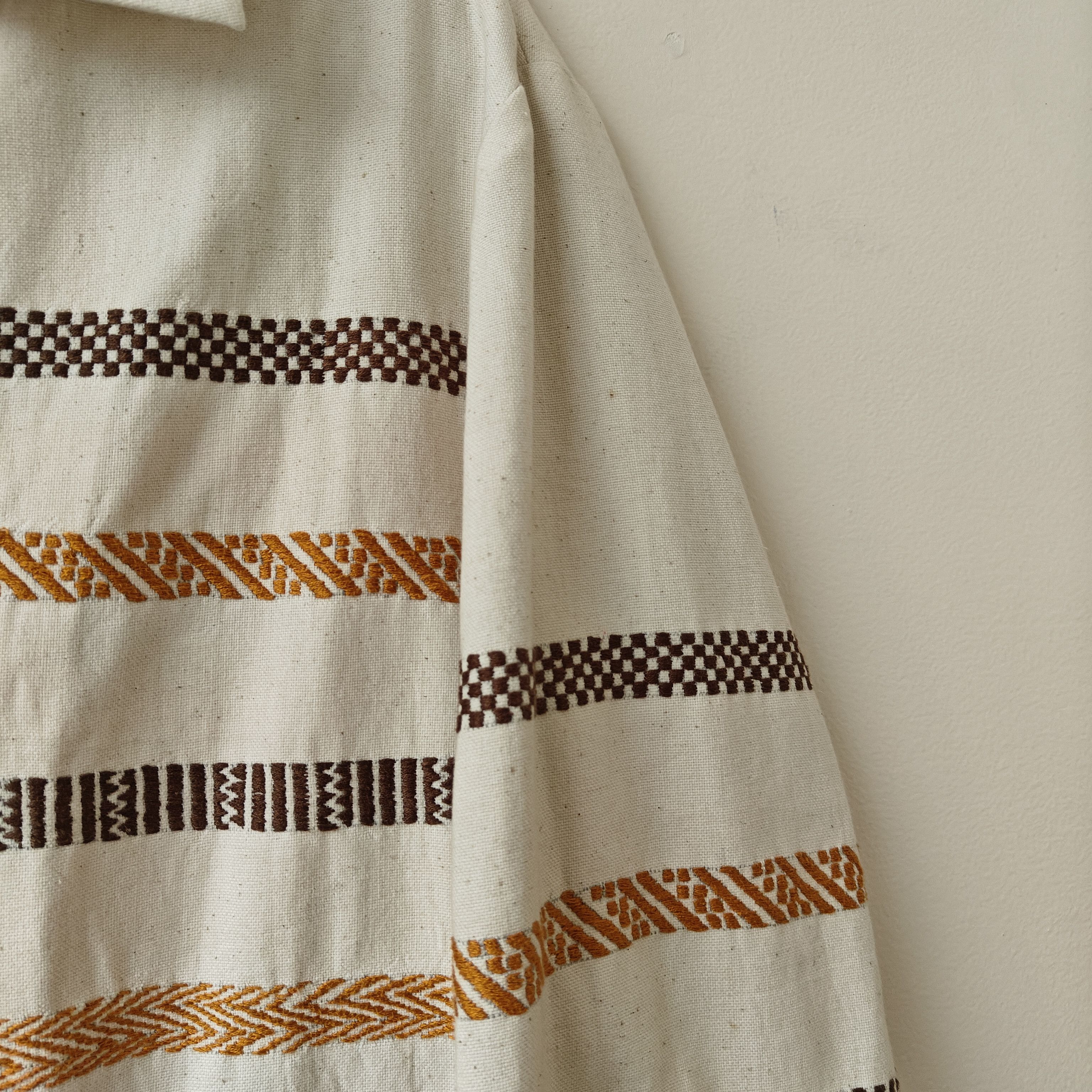 HARAGO LNWOT craft heritage kantha border Cream striped jacket $870 Size US M / EU 48-50 / 2 - 3 Thumbnail