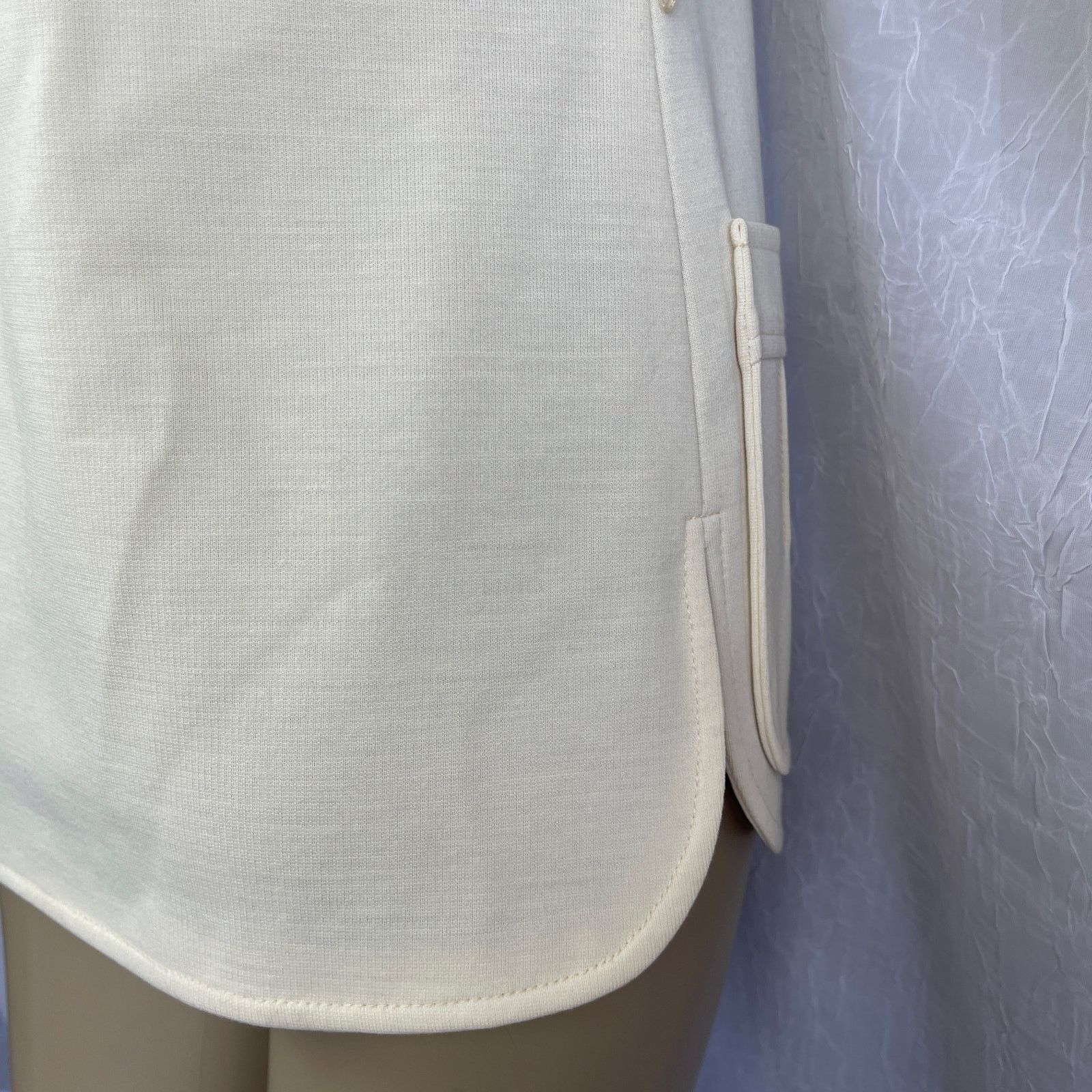Vintage VTG 70’s Cream Blazer Jacket & High Waist Pants Suit Set XS Size 24" / US 00 / IT 34 - 9 Thumbnail