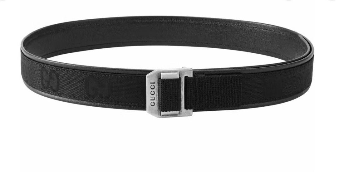 Gucci Gucci GG Patterned Print Belt Black Size 30 - 1 Thumbnail
