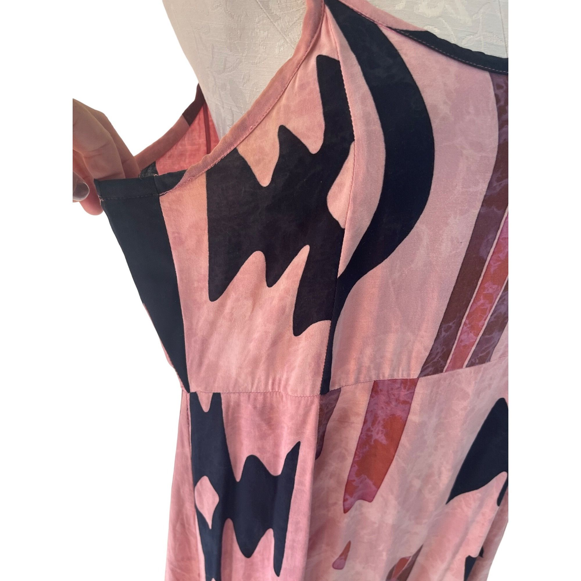 Vintage Ok Mike Vintage Womens Dress Size Large Pink Bali Size L / US 10 / IT 46 - 4 Thumbnail
