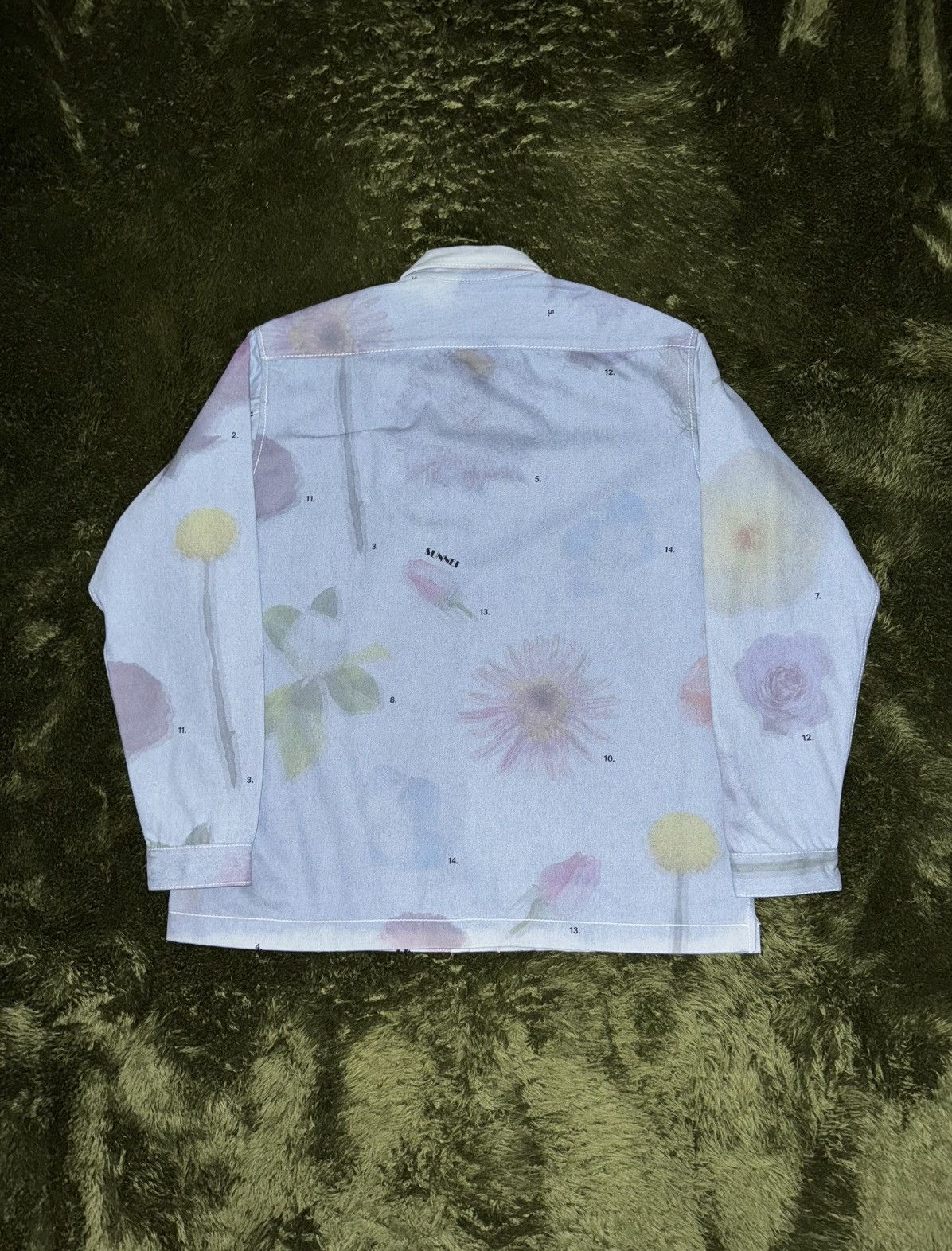 Sunnei [S] SUNNEI Floral Printed Relaxed Fit Denim Shirt Jacket Size US S / EU 44-46 / 1 - 7 Thumbnail