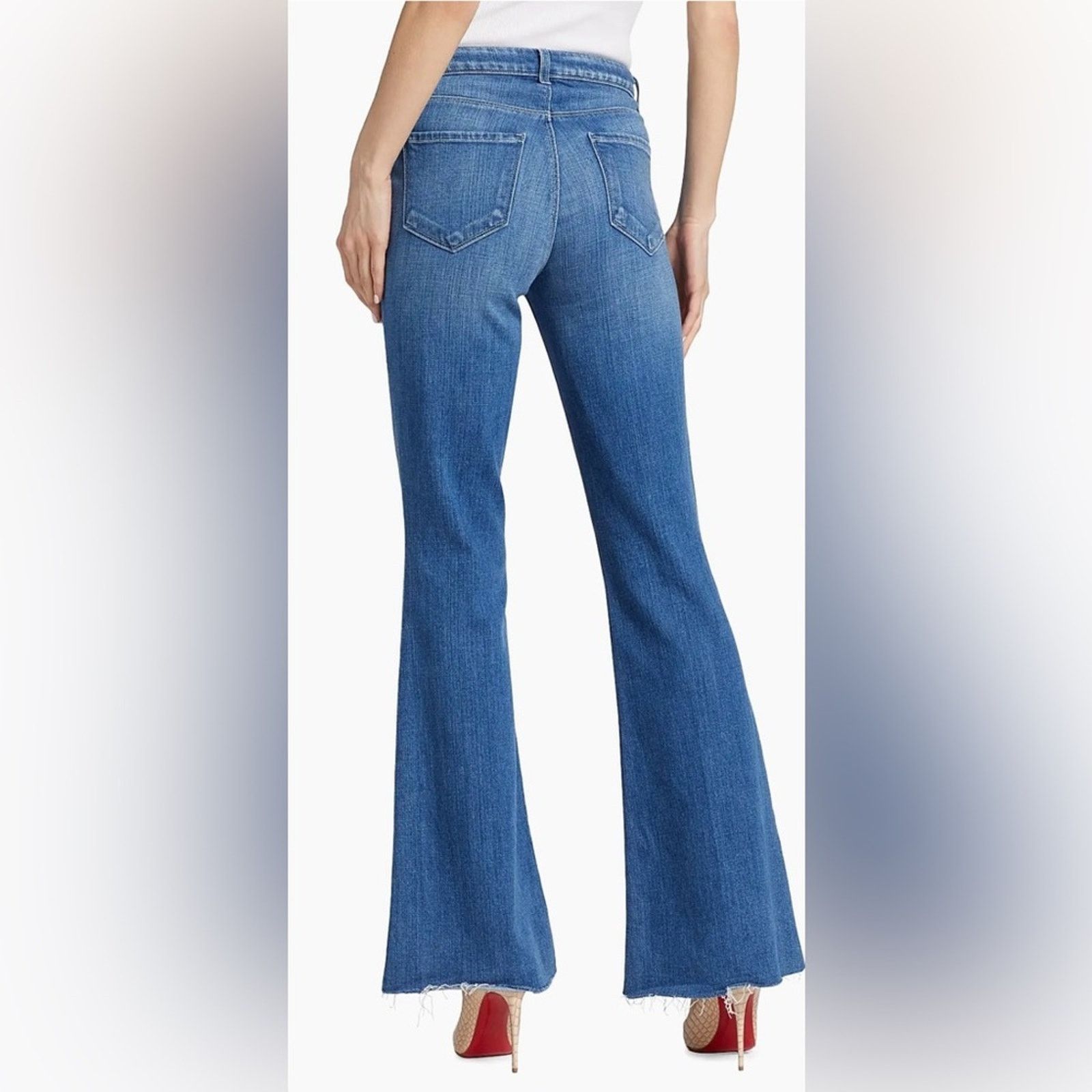 L'AGENCE NEW L'AGENCE $299 Sera Blue Flare Jeans size 25 Size 25" / US 0 / IT 36 - 4 Thumbnail