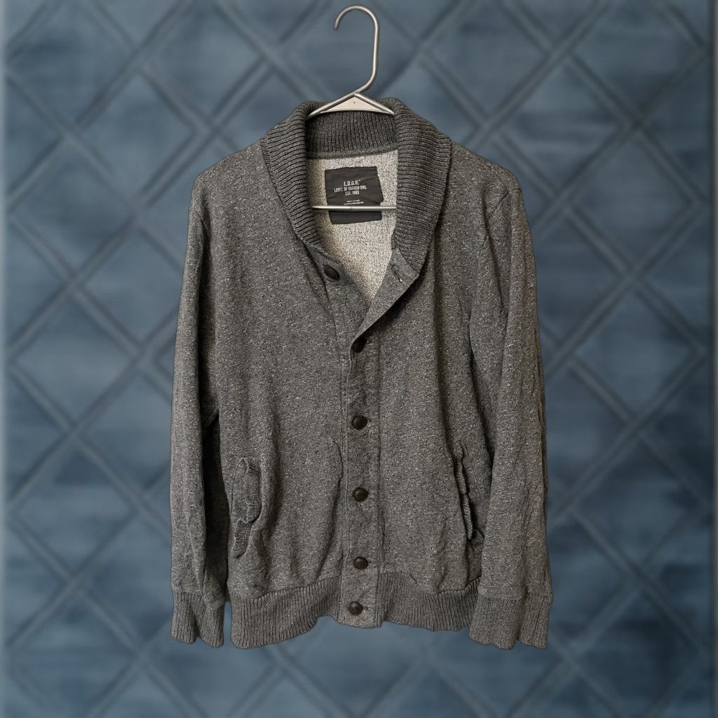 H&M HM Cardigan Sweater Gray Button Front Size Large Pockets Shawl Casual Men Knit Cotton Polyester Size US L / EU 52-54 / 3 - 1 Thumbnail