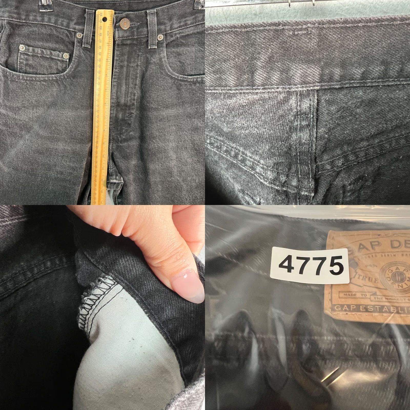 Gap Gap Jeans 30 Black Straight Denim Mens 5-Pocket USA 1969 Gap 1969 Vintage Theme USA Mens Size US 30 / EU 46 - 8 Thumbnail