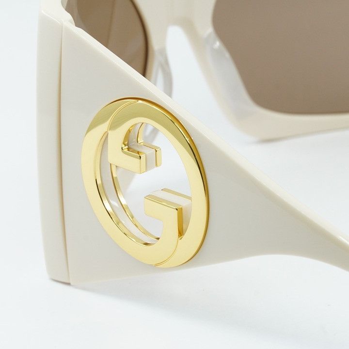 Gucci Gucci GG1255S 002 Sunglasses Ivory Butterfly Frame Size ONE SIZE - 9 Thumbnail