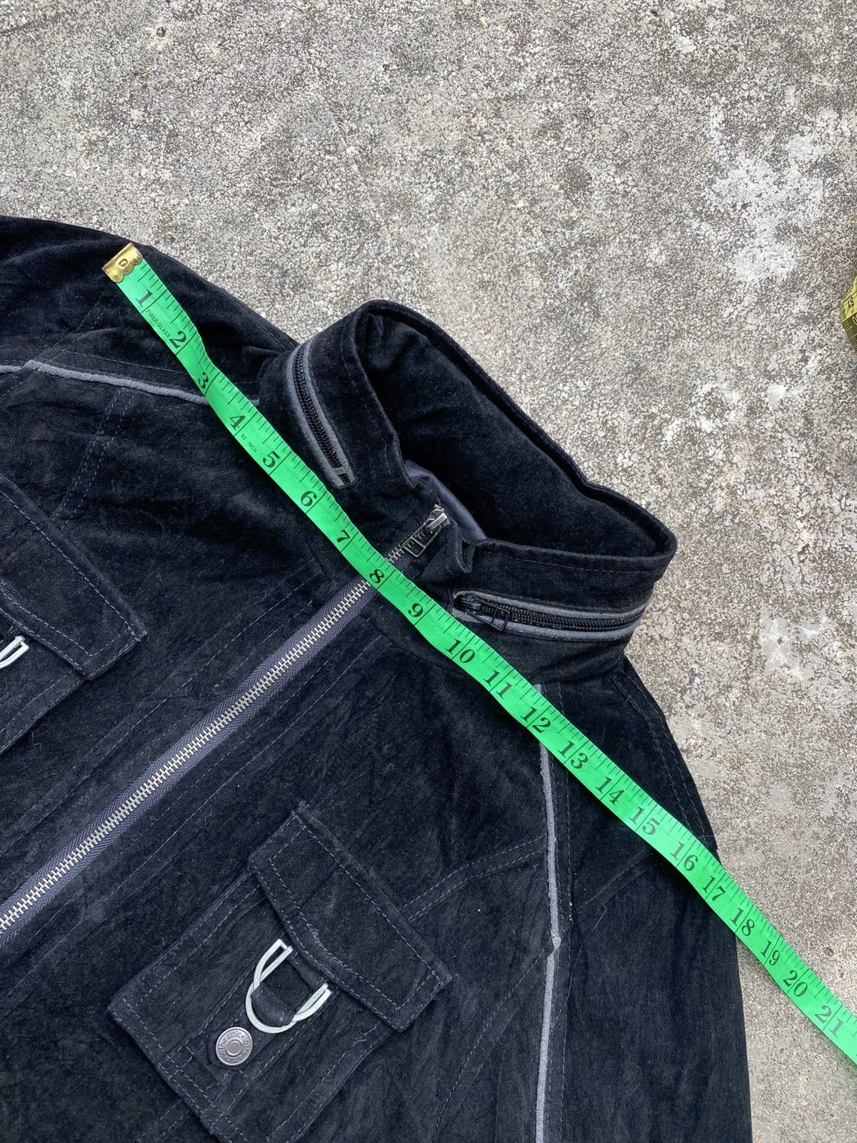 In The Attic In The Attic Velvet Black Utility Zip Jacket - Punk Style Size US M / EU 48-50 / 2 - 12 Thumbnail