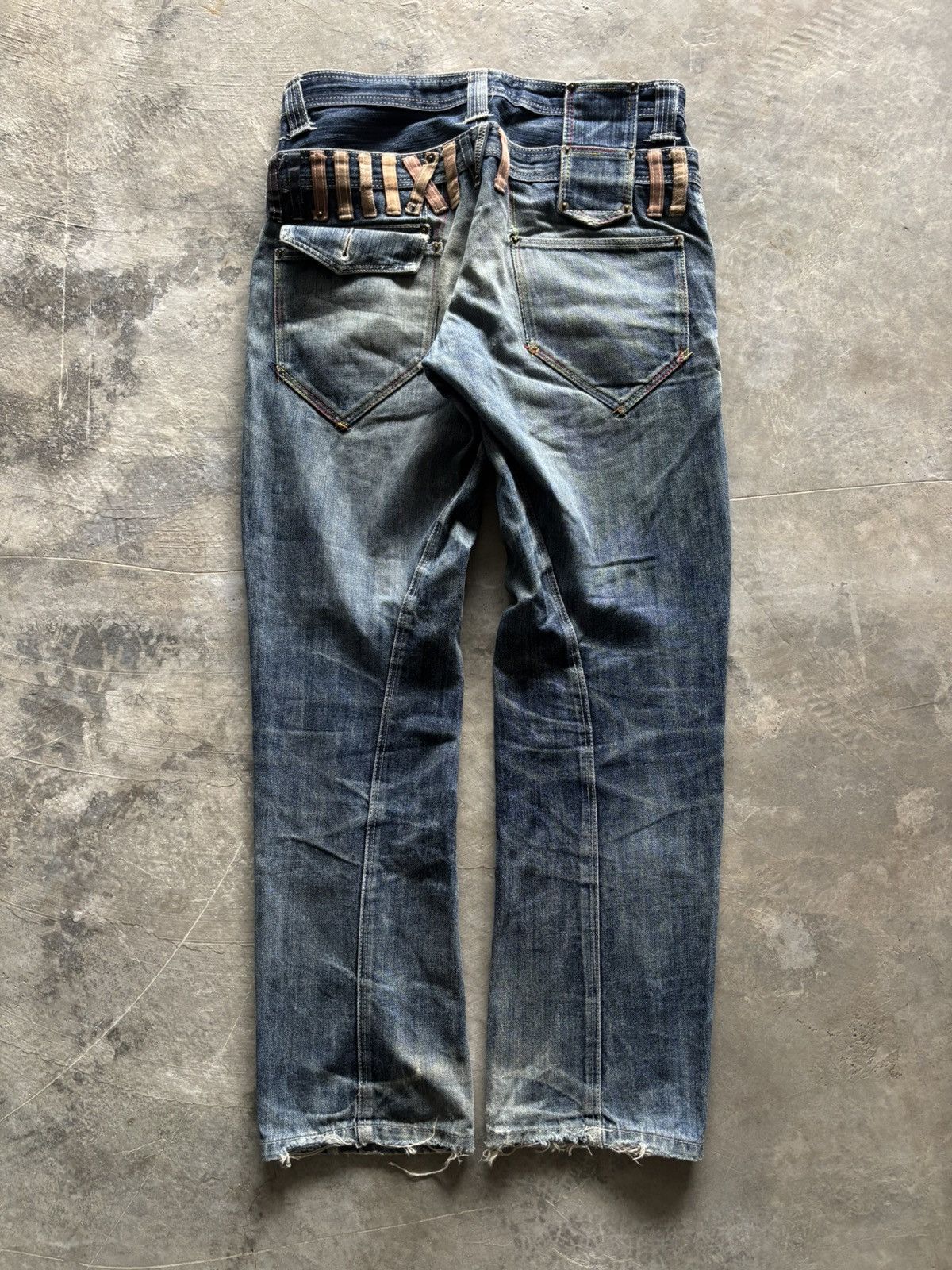 PPFM DOUBLE WAIST BREATHMINT DISTRESSED JAPANESE MULTIZIPPER PUNK Size US 31 - 13 Thumbnail