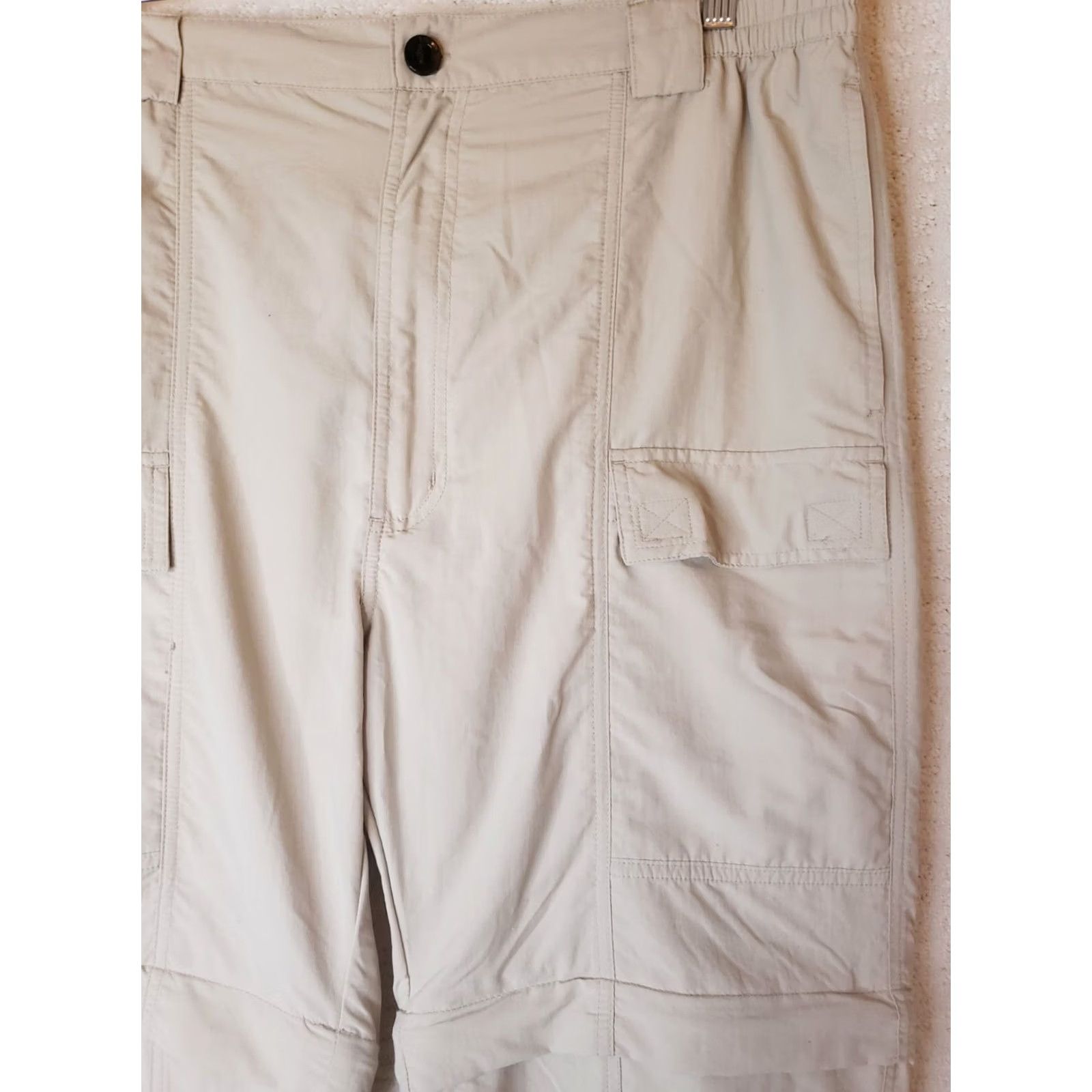 Vintage World Wide Sportsman Pants WOMEN 34W X 27L Beige Convertible Fishing Vented Size 24" / US 00 / IT 34 - 4 Thumbnail