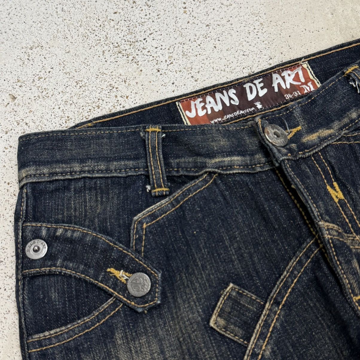 Japanese Brand Jeans De Art Utility Art Mudwash Heavy OZ Denim Pants Size US 30 / EU 46 - 11 Thumbnail