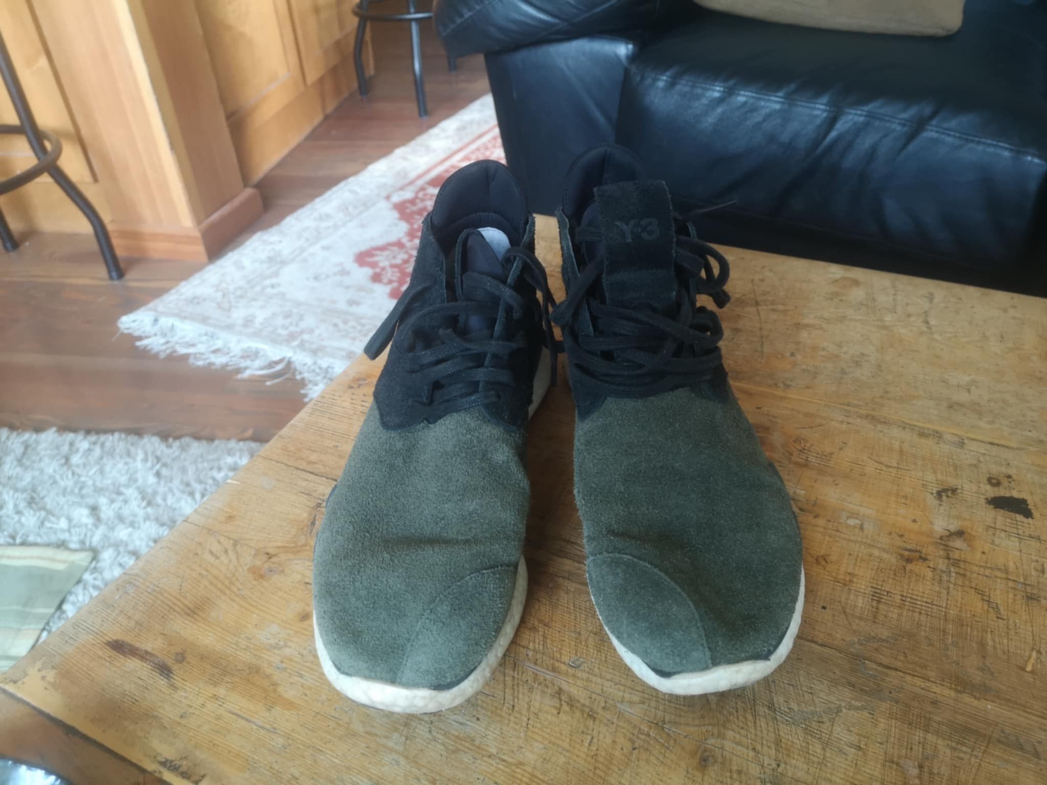 Yohji Yamamoto Adidas Y-3 Yohji Yamamoto Desert Boost Suede- Black Green Size US 11.5 / EU 44-45 - 2 Thumbnail